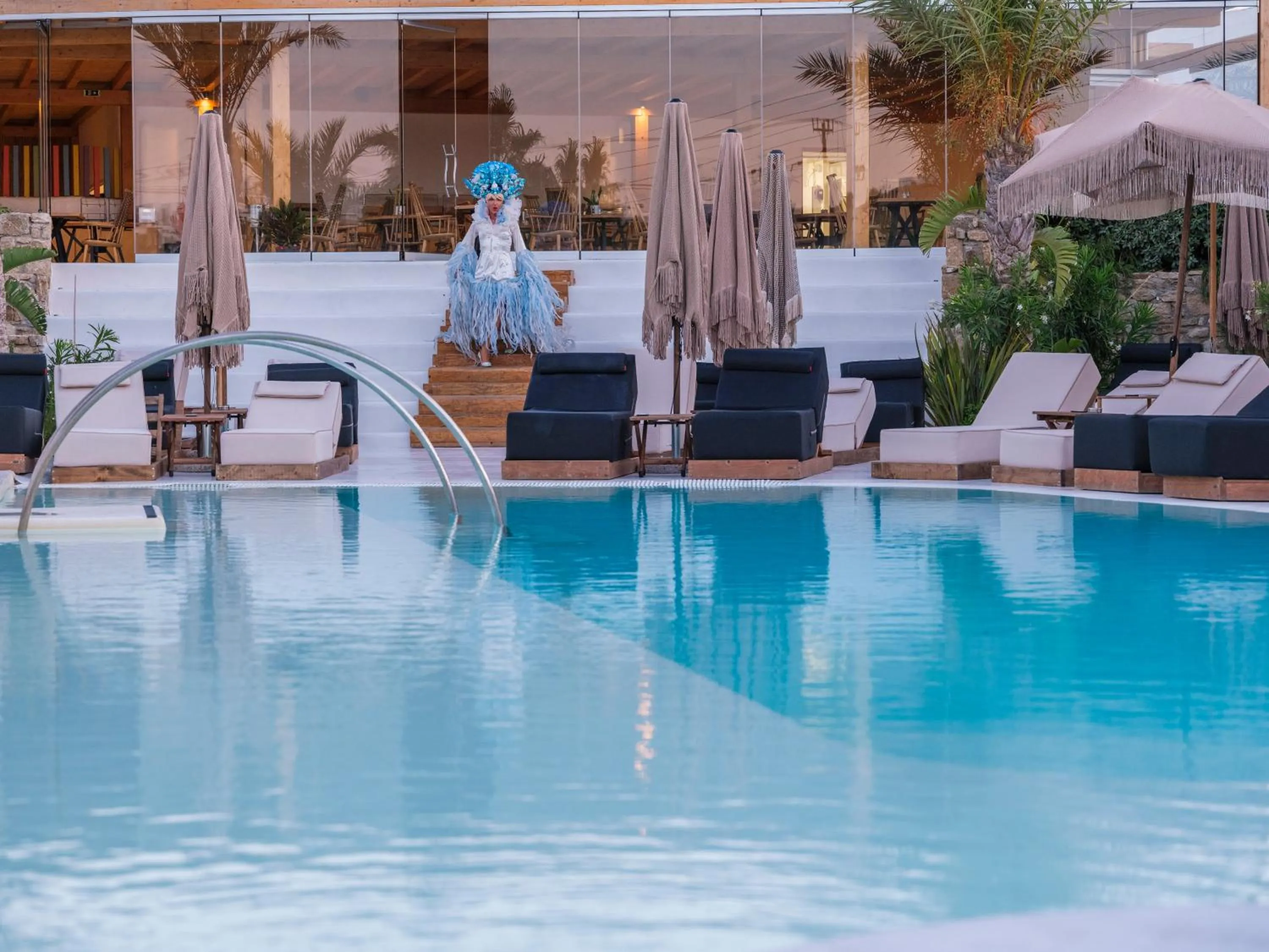 Pool view in Akkadian LGBT Boutique Hotel