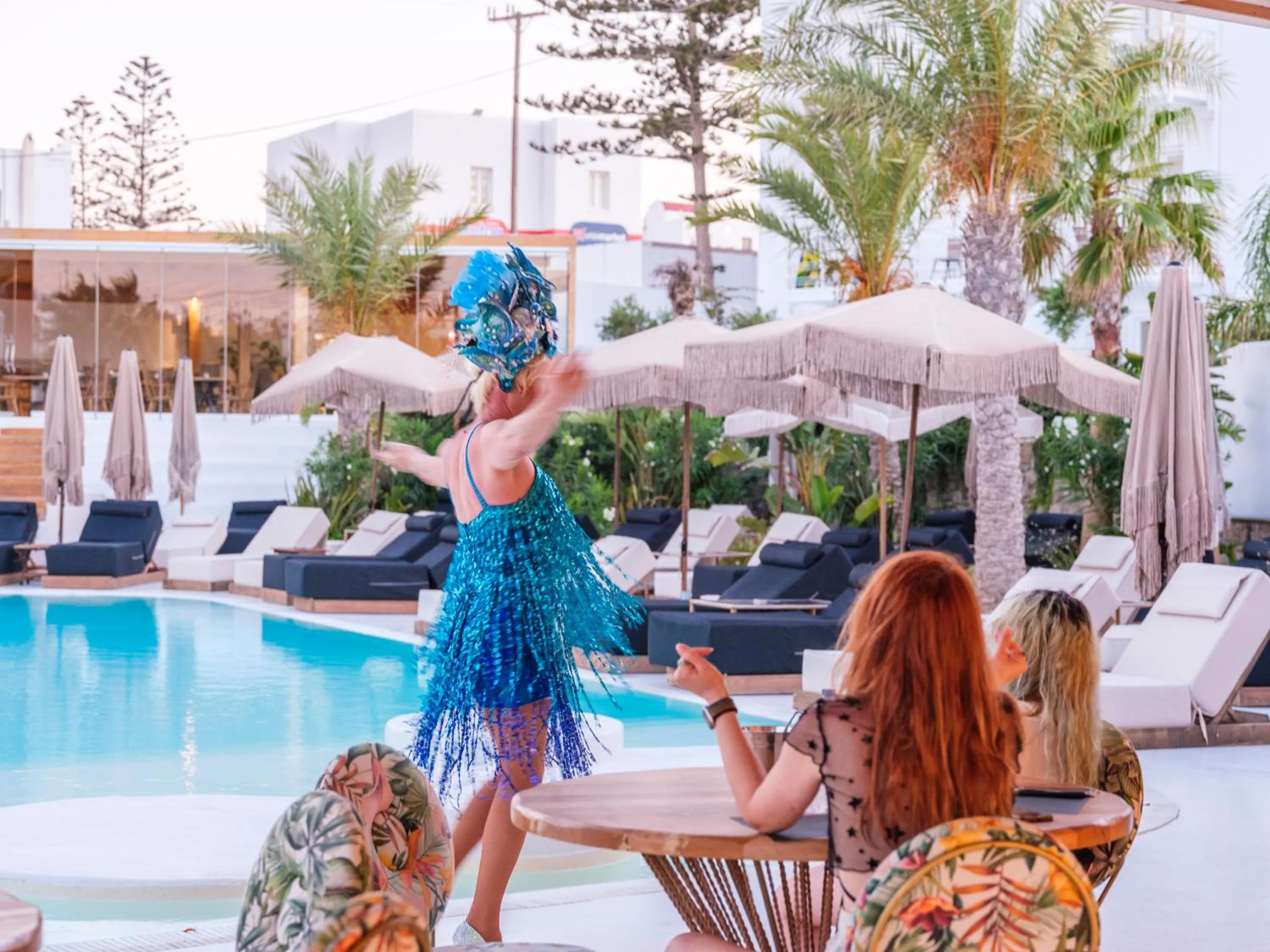 Pool view in Akkadian LGBT Boutique Hotel