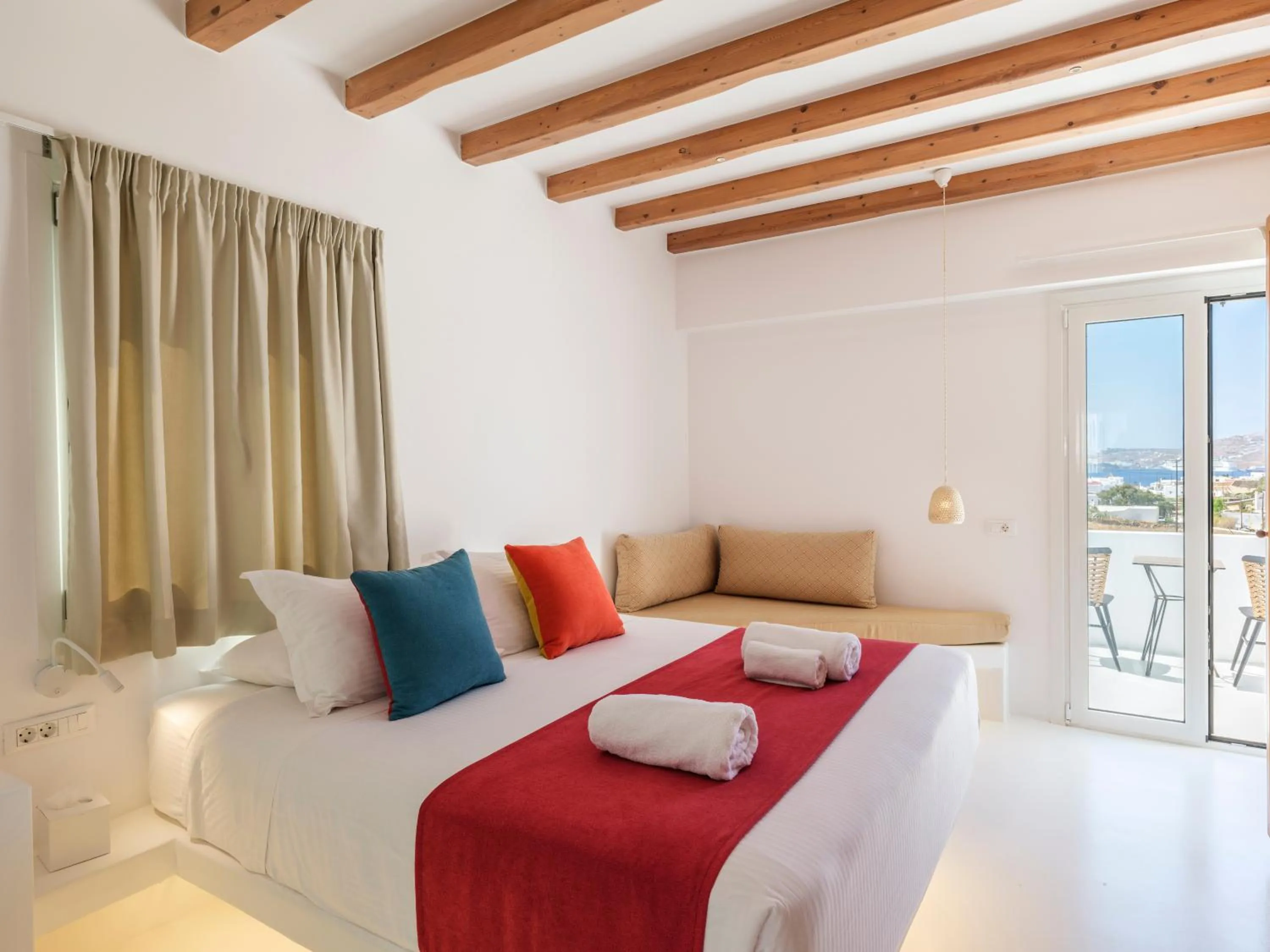 Bed in Axel Beach Mykonos - Adults Only