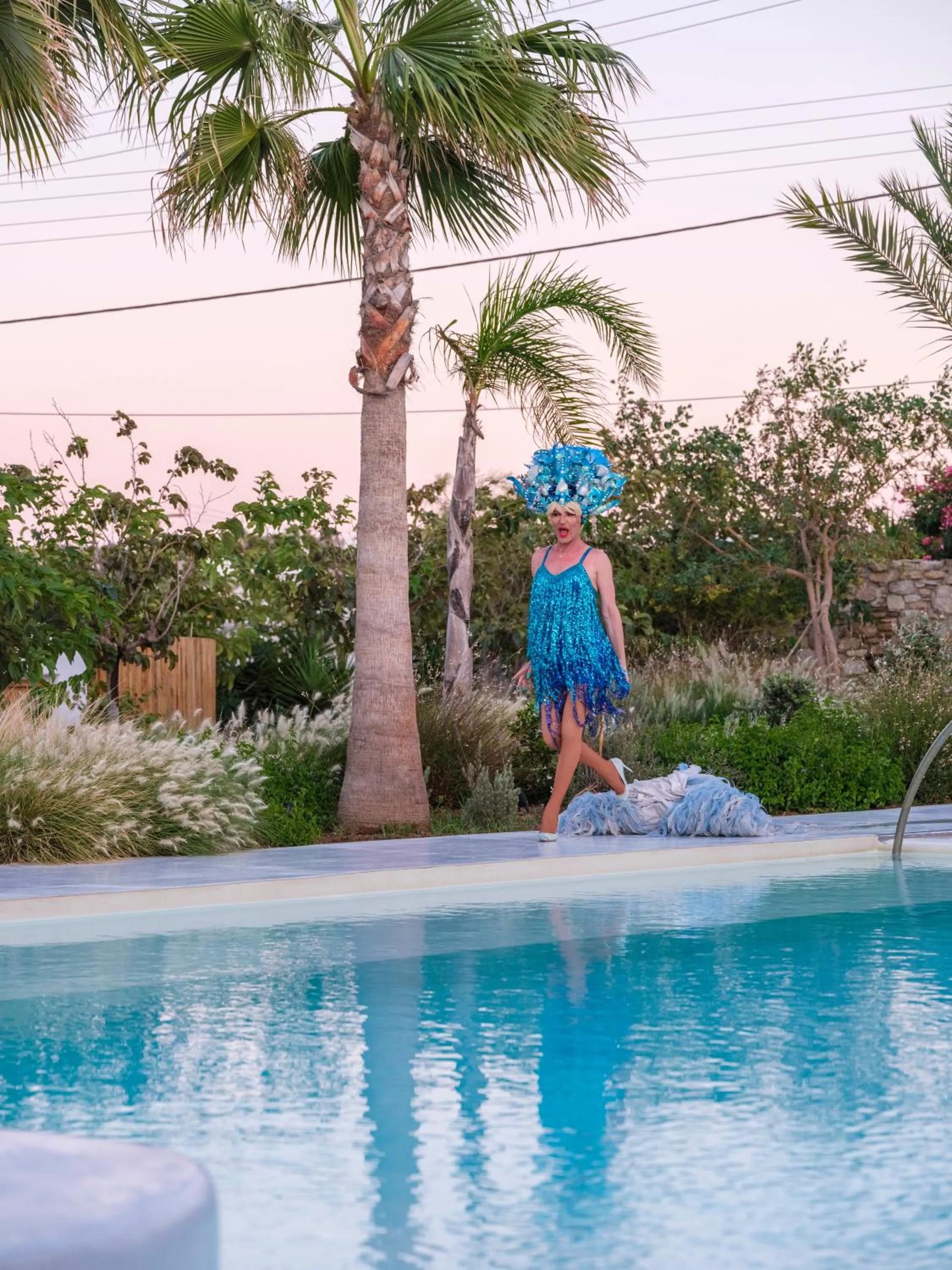 Pool view in Akkadian LGBT Boutique Hotel