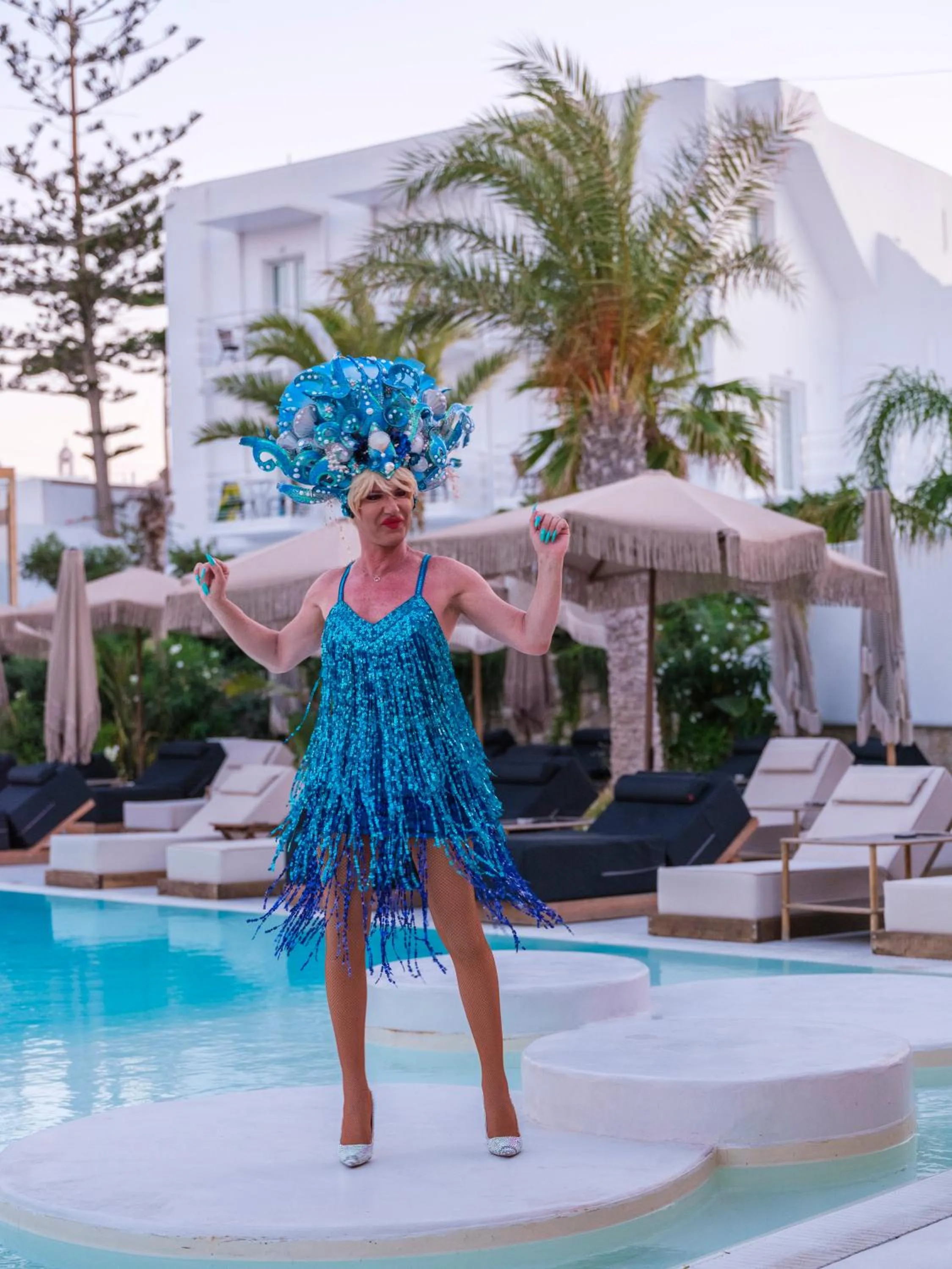 Pool view in Akkadian LGBT Boutique Hotel