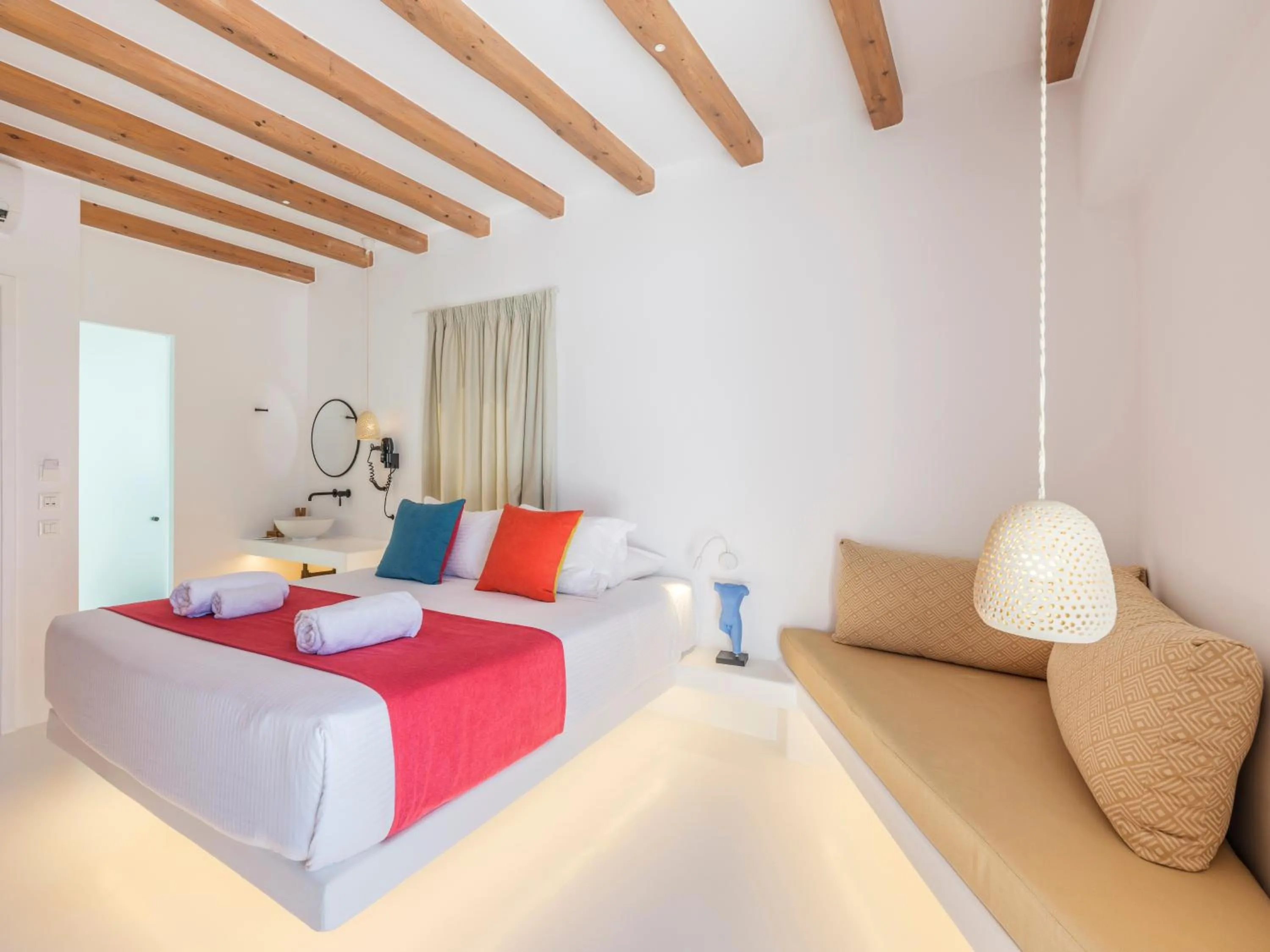 Bed in Axel Beach Mykonos - Adults Only