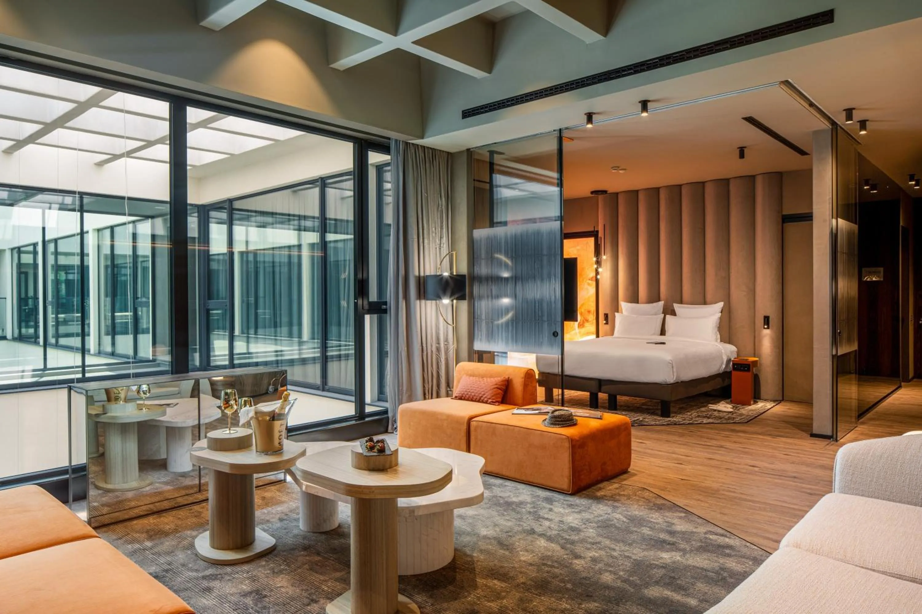 Seating area, Bed in The Emporium Hotel Plovdiv - MGallery Collection