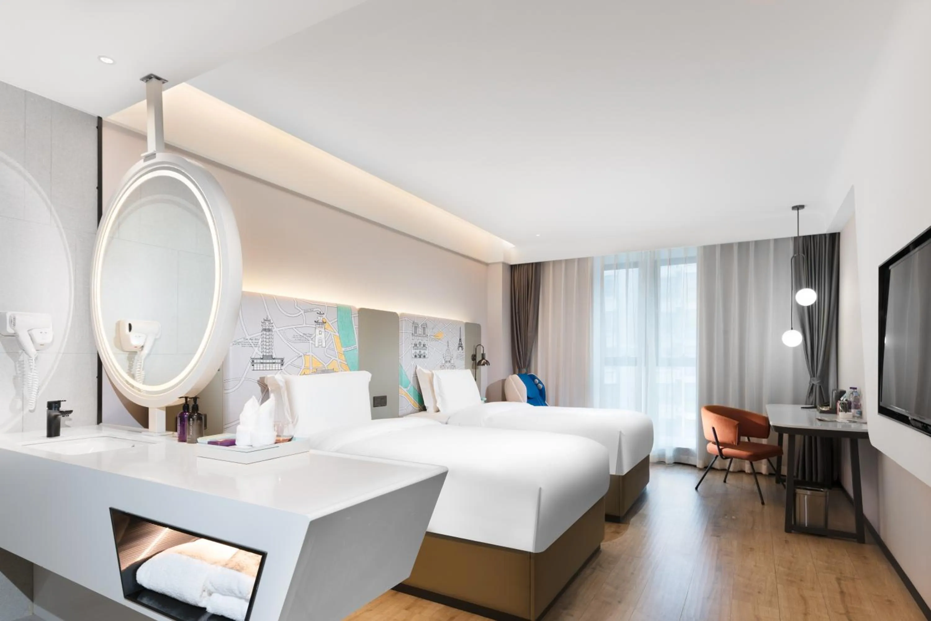 Bed in Mercure Chengdu Xindu