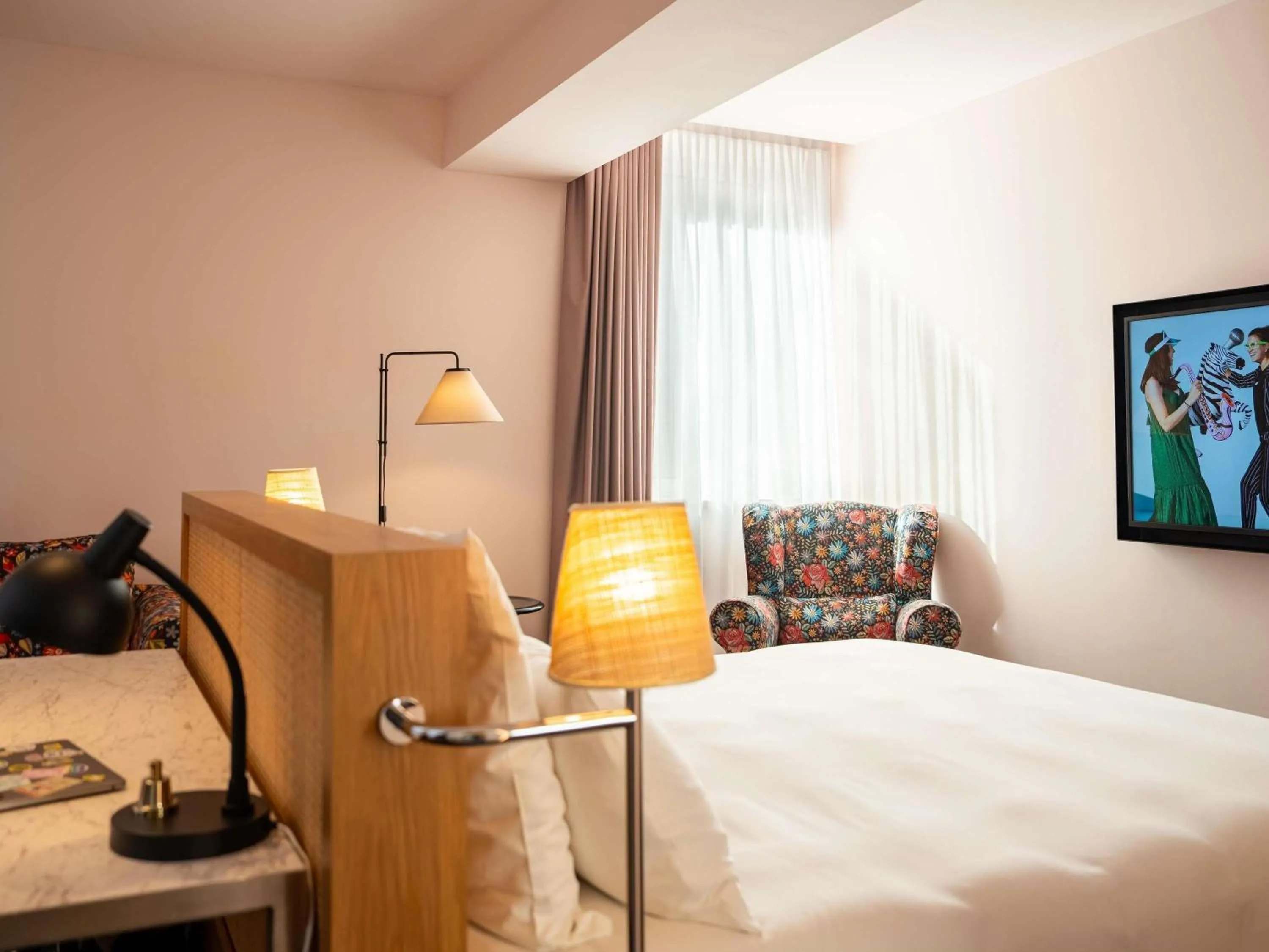 Bedroom, Bed in Mama Shelter Roma