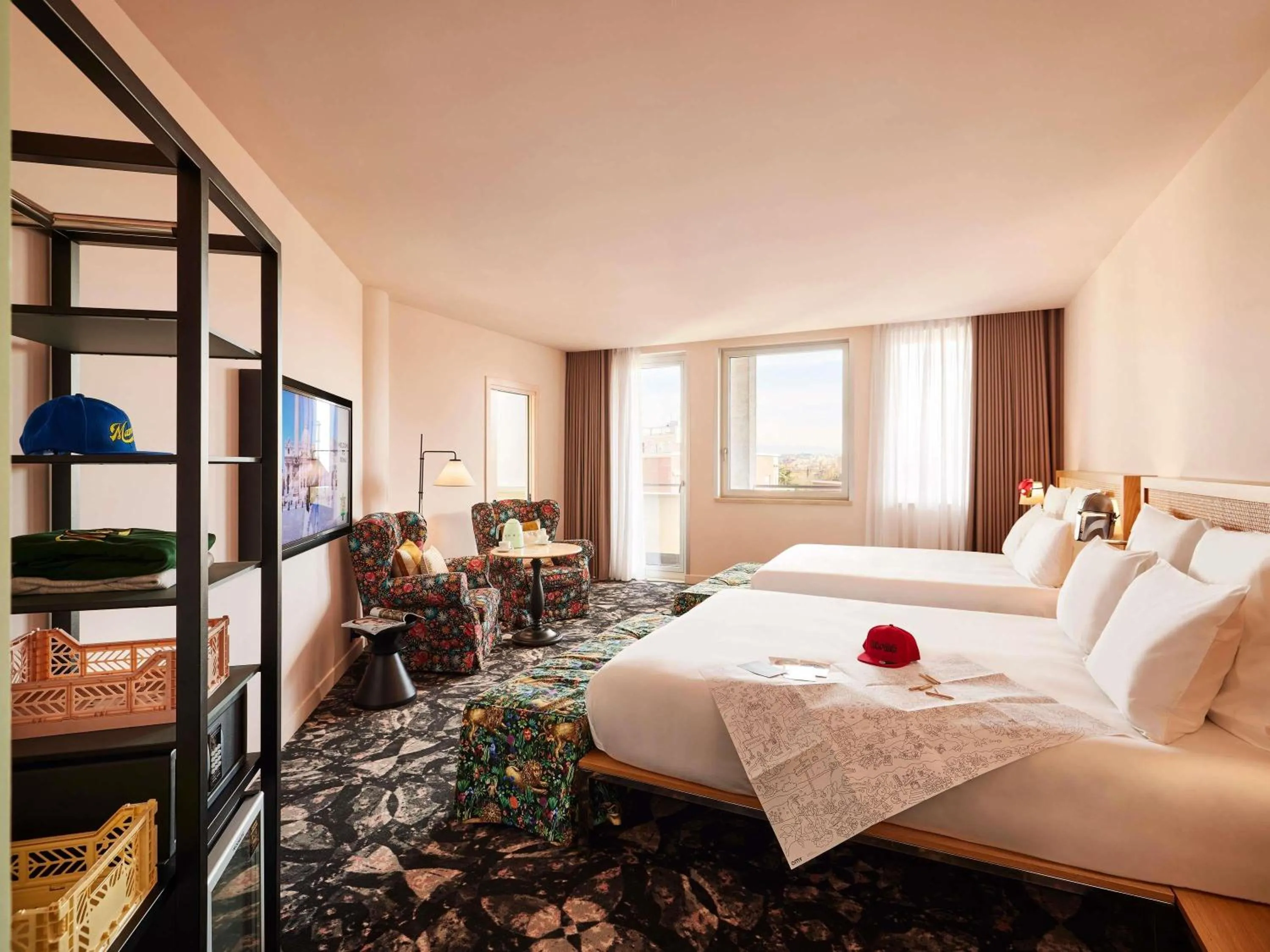 Bedroom, Bed in Mama Shelter Roma