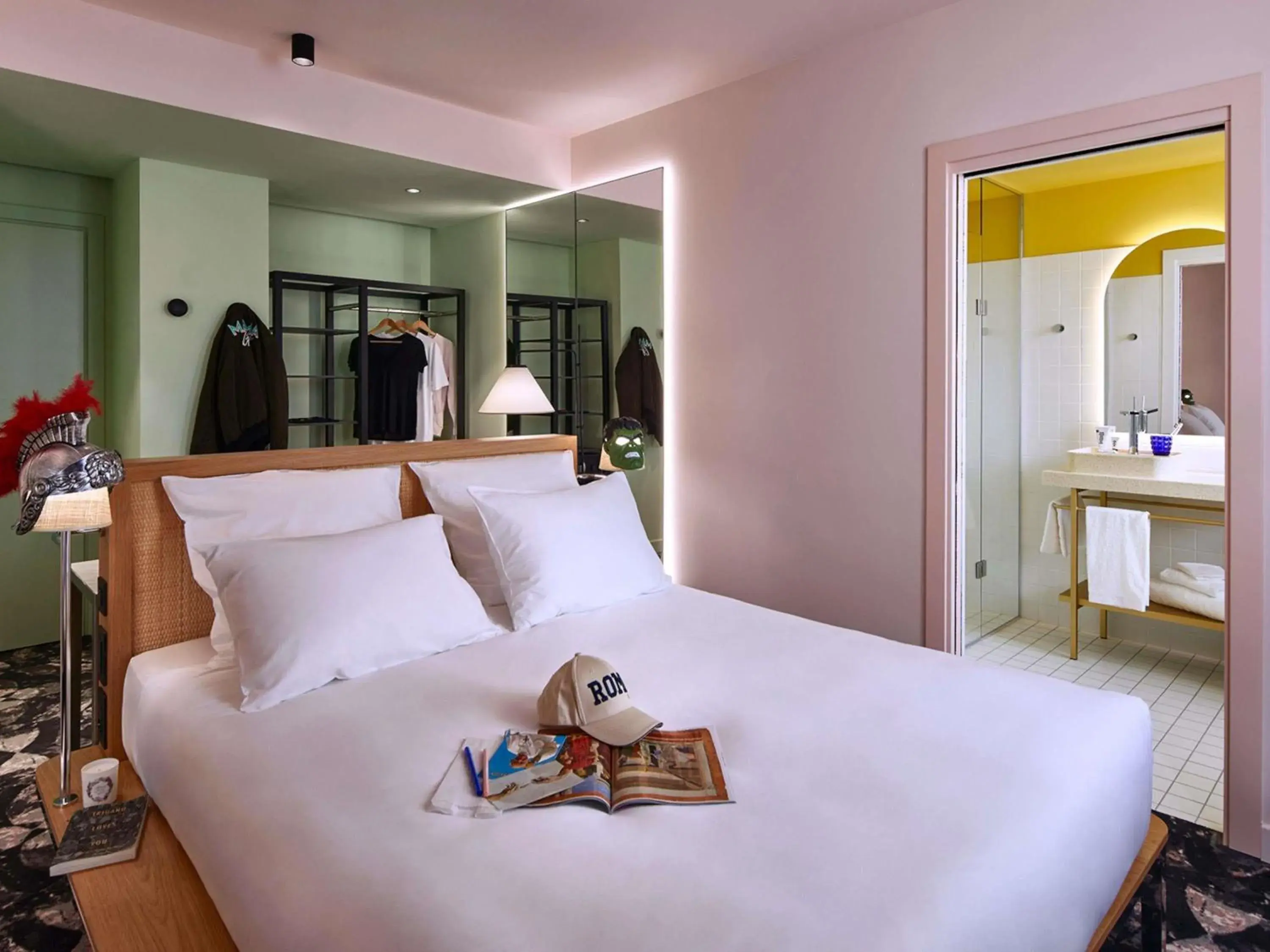 Bedroom, Bed in Mama Shelter Roma Bedroom, Bed in Mama Shelter Roma