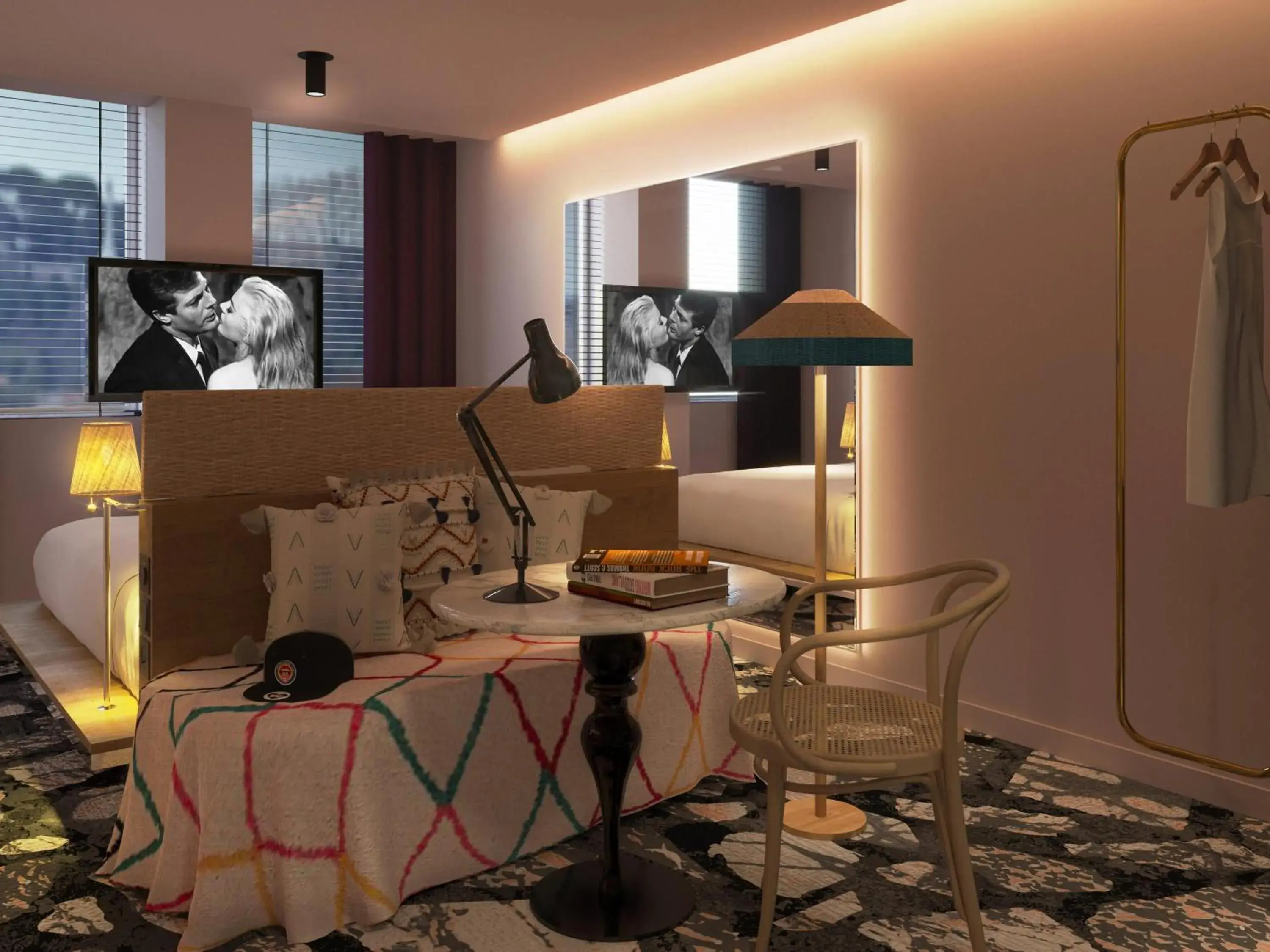 Bedroom in Mama Shelter Roma Bedroom in Mama Shelter Roma