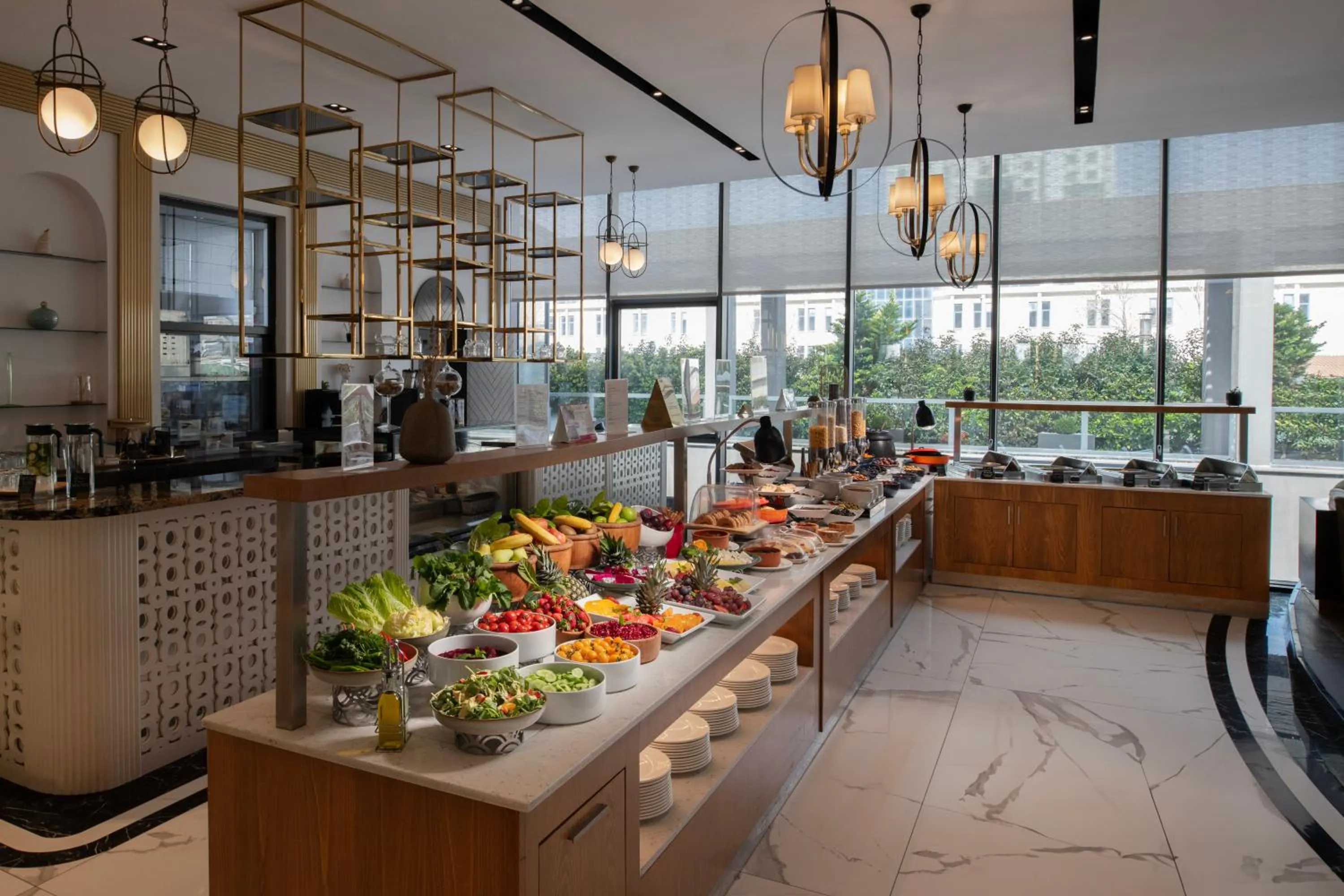 Buffet breakfast in Movenpick Living Istanbul West