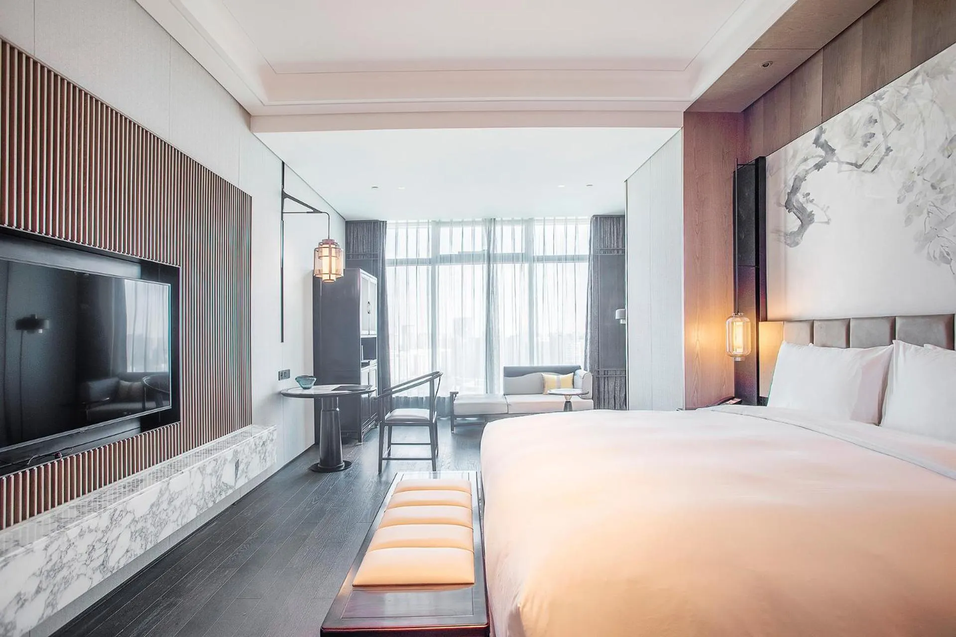Photo of the whole room, Bed in Sofitel Hangzhou Yingguan-Olympic Center Hotel
