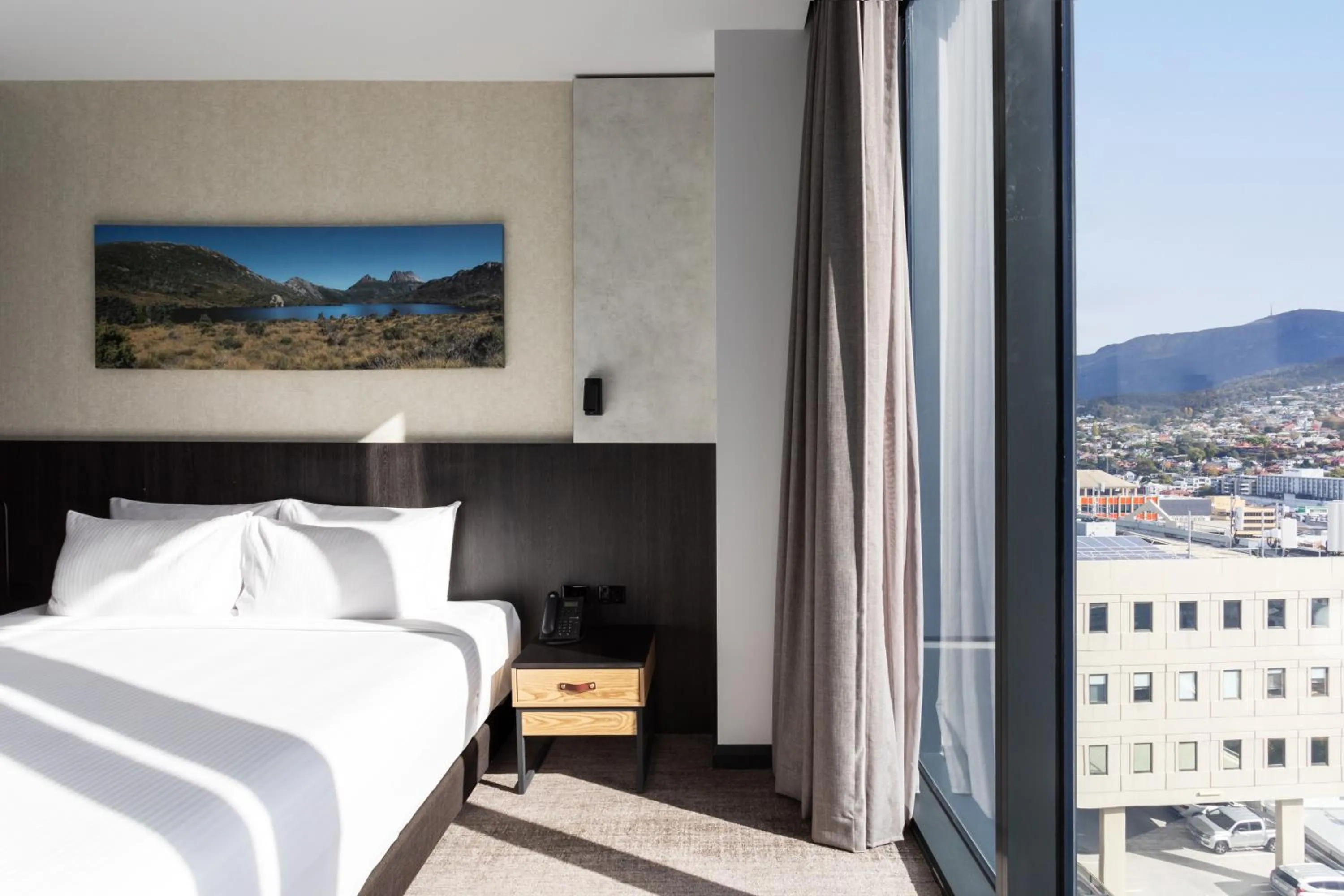 Bed in Mövenpick Hotel Hobart