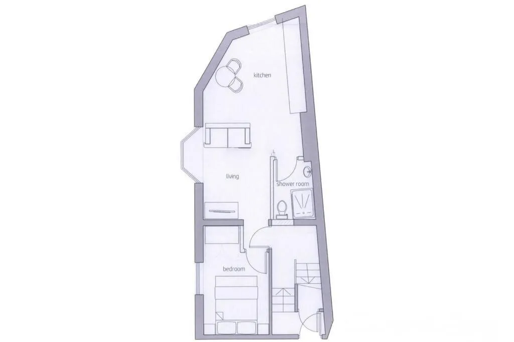 Floor plan in Wrexham Central Stay Apartment Seven