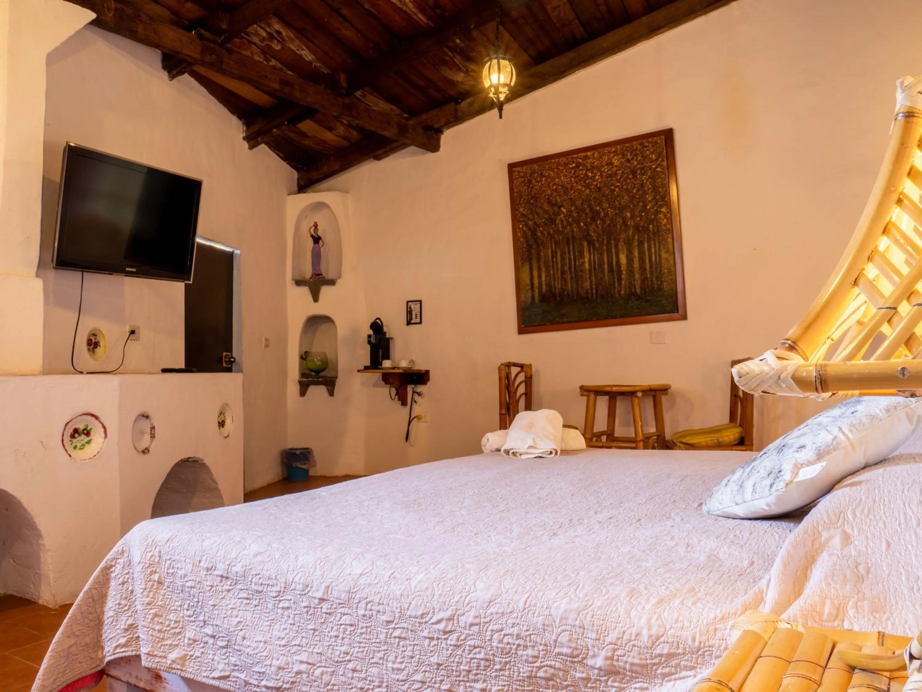Bed in Hotel Hacienda San Bartolo