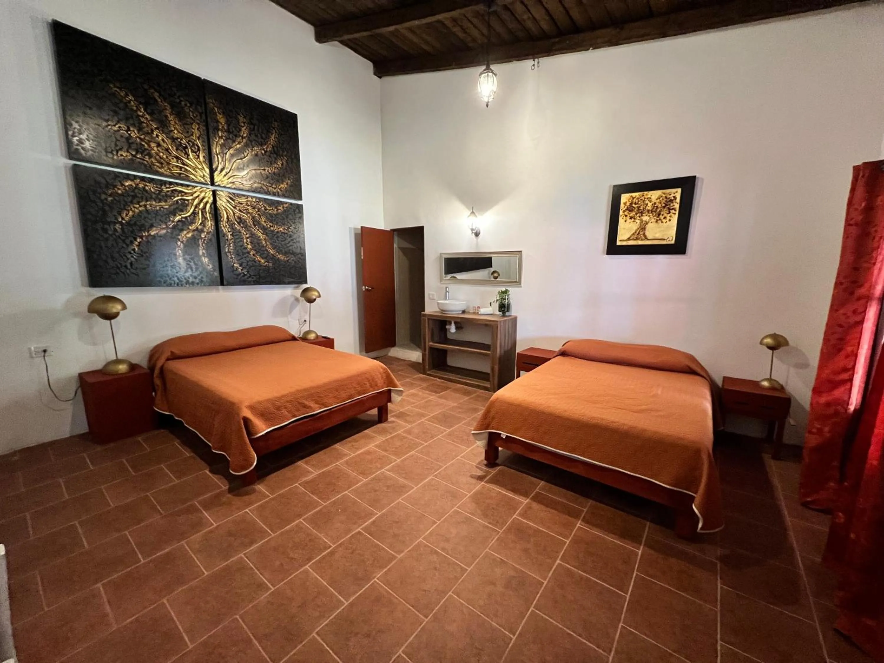 Bed in Hotel Hacienda San Bartolo