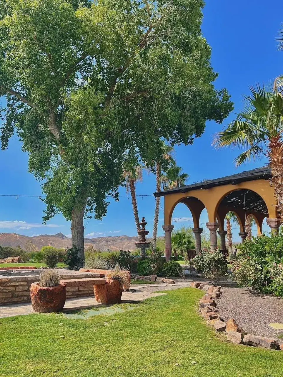 Garden view in Lajitas Golf Resort Garden view in Lajitas Golf Resort