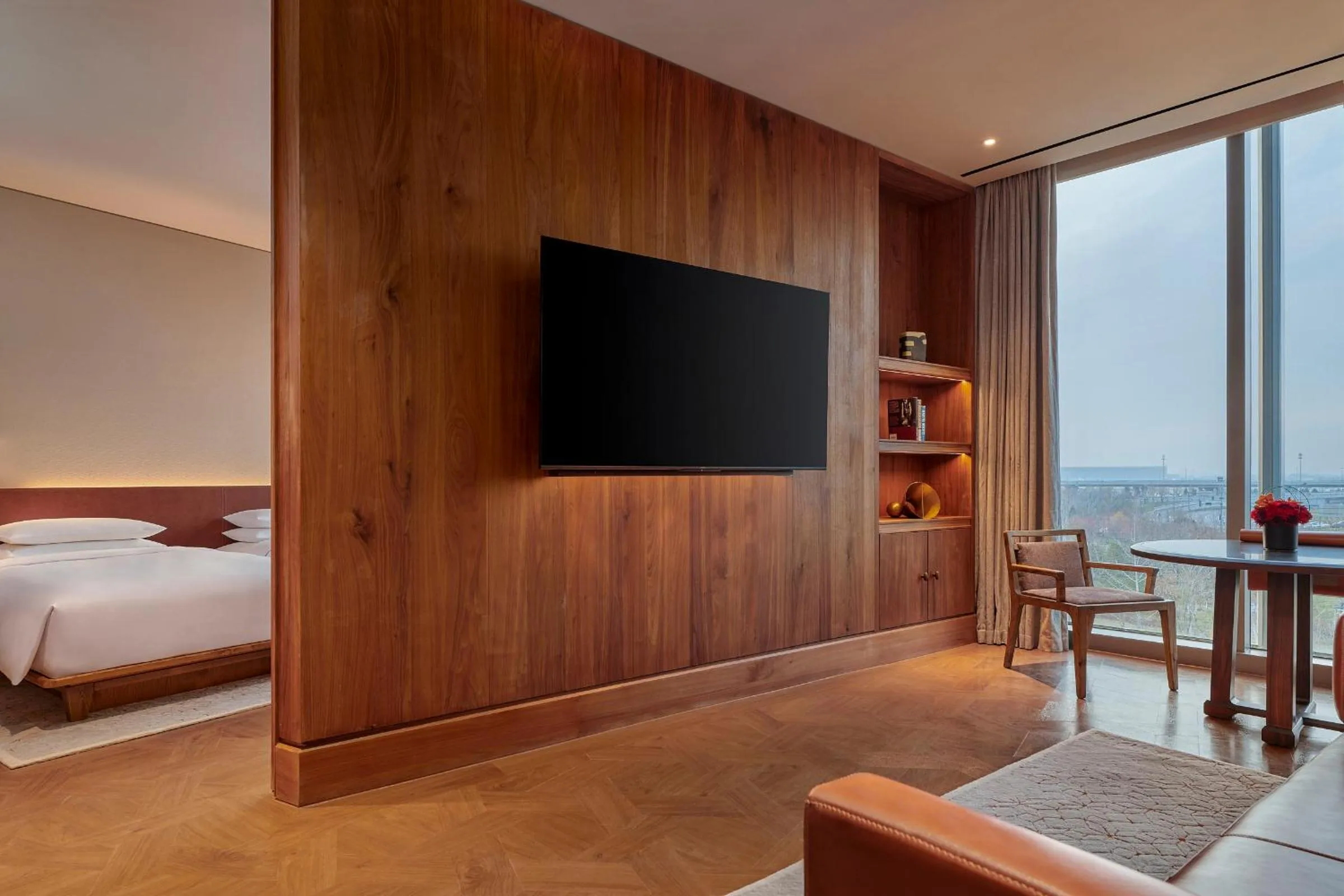 Bed in Mumian Beijing Daxing International Airport, part of Hyatt