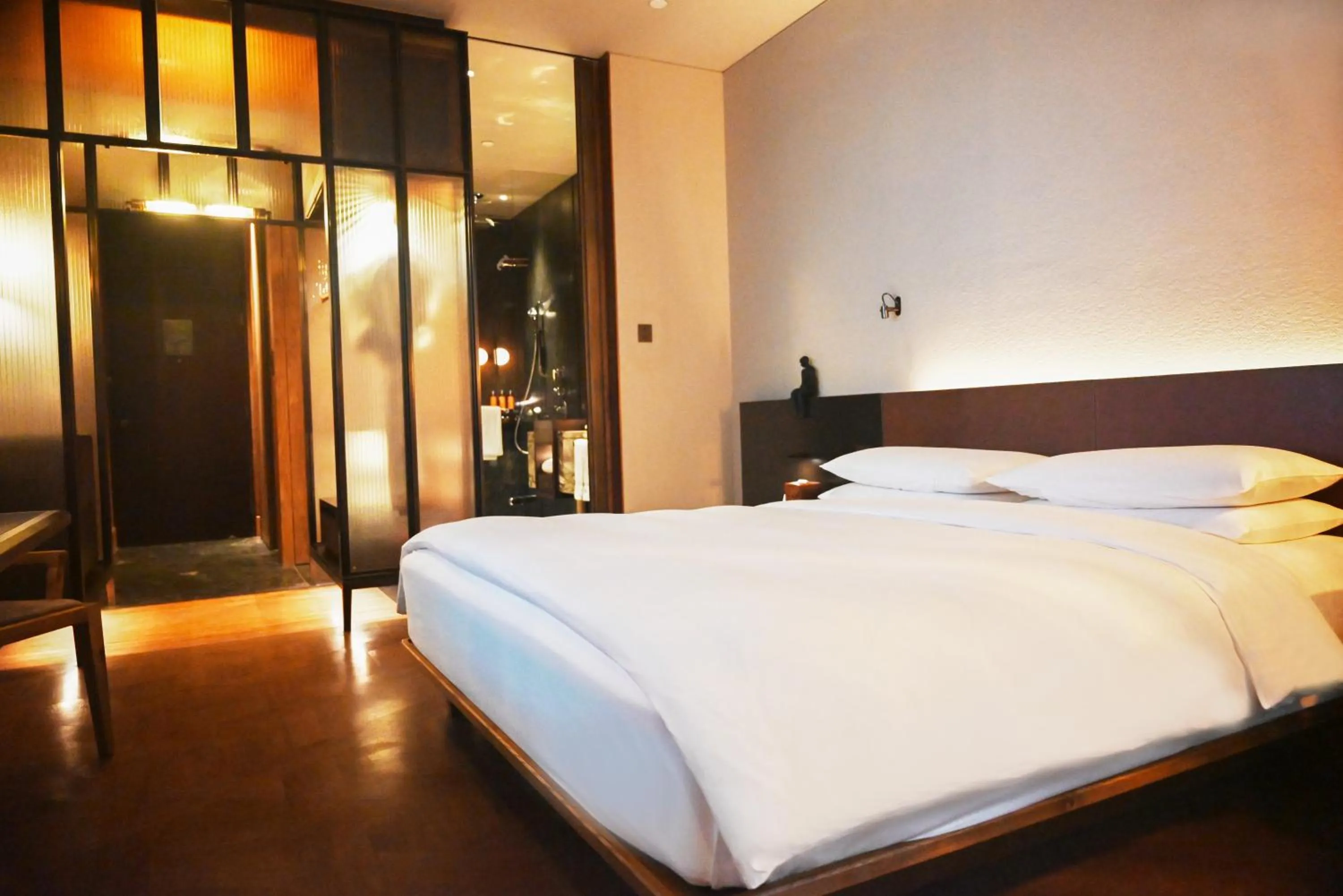 Bed in Mumian Beijing Daxing International Airport, part of Hyatt