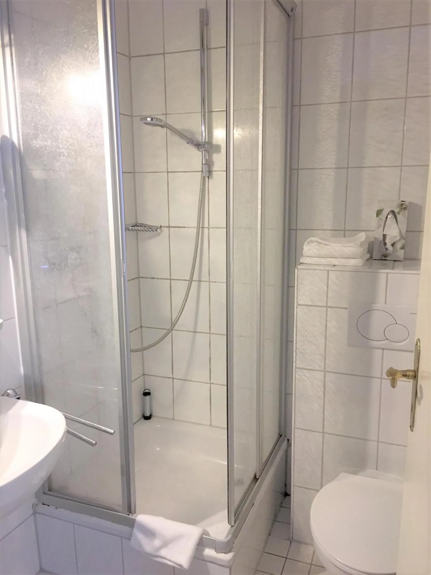 Shower in Hotel Rosengarten