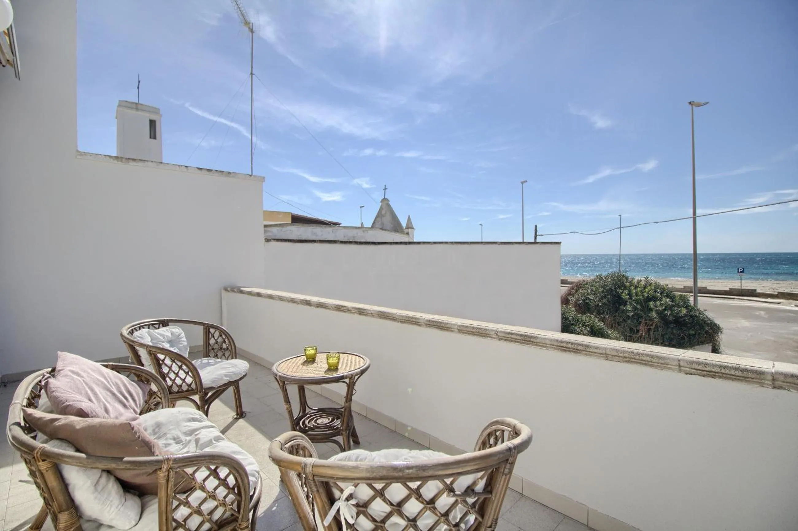 Balcony/Terrace in Front Beach Torre Mozza by LoveSud