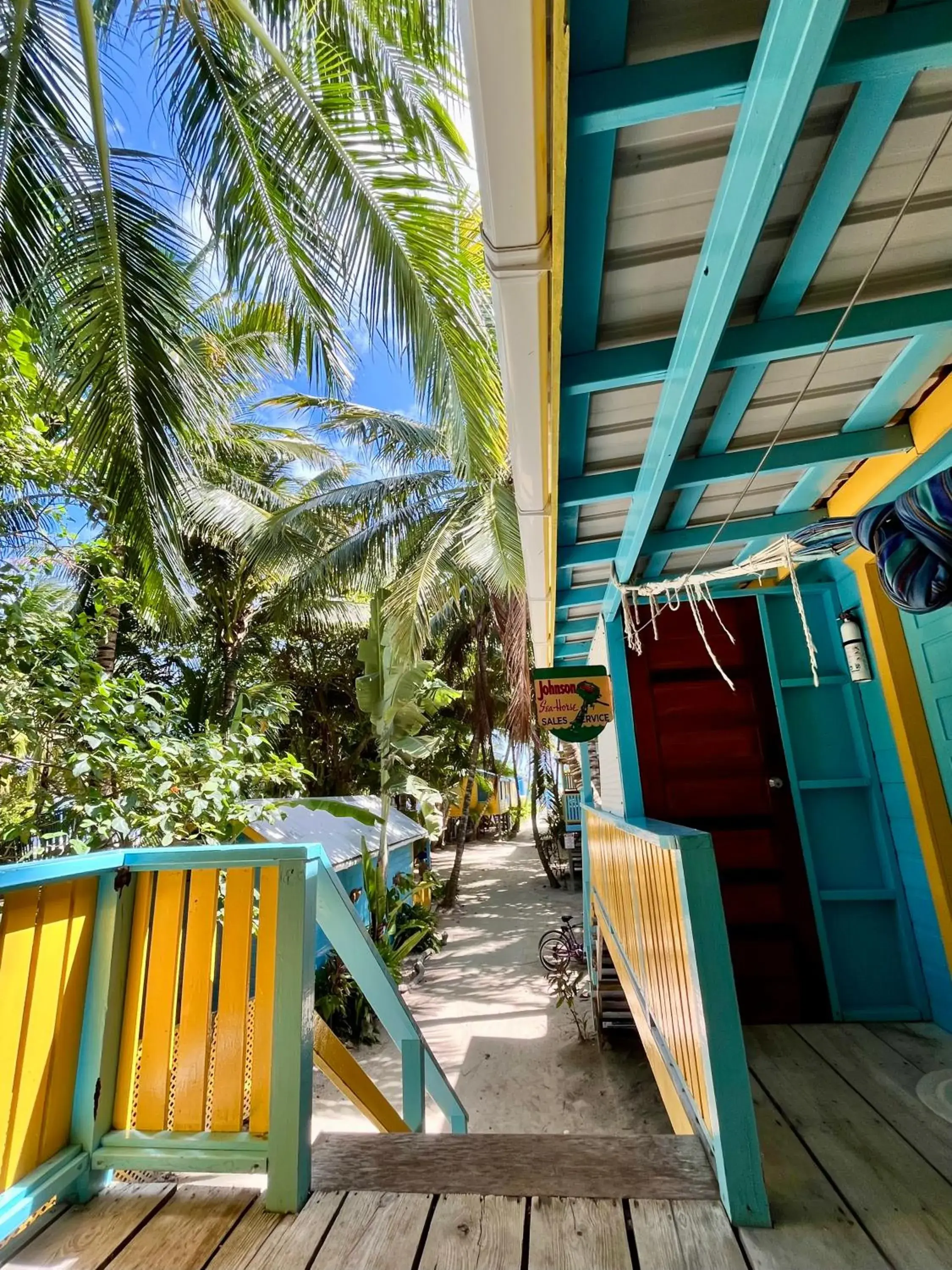 Caribbean Garden View Room with Large Private Balcony & 2 Bikes (#14) in Colinda Cabanas Caribbean Garden View Room with Large Private Balcony & 2 Bikes (#14) in Colinda Cabanas
