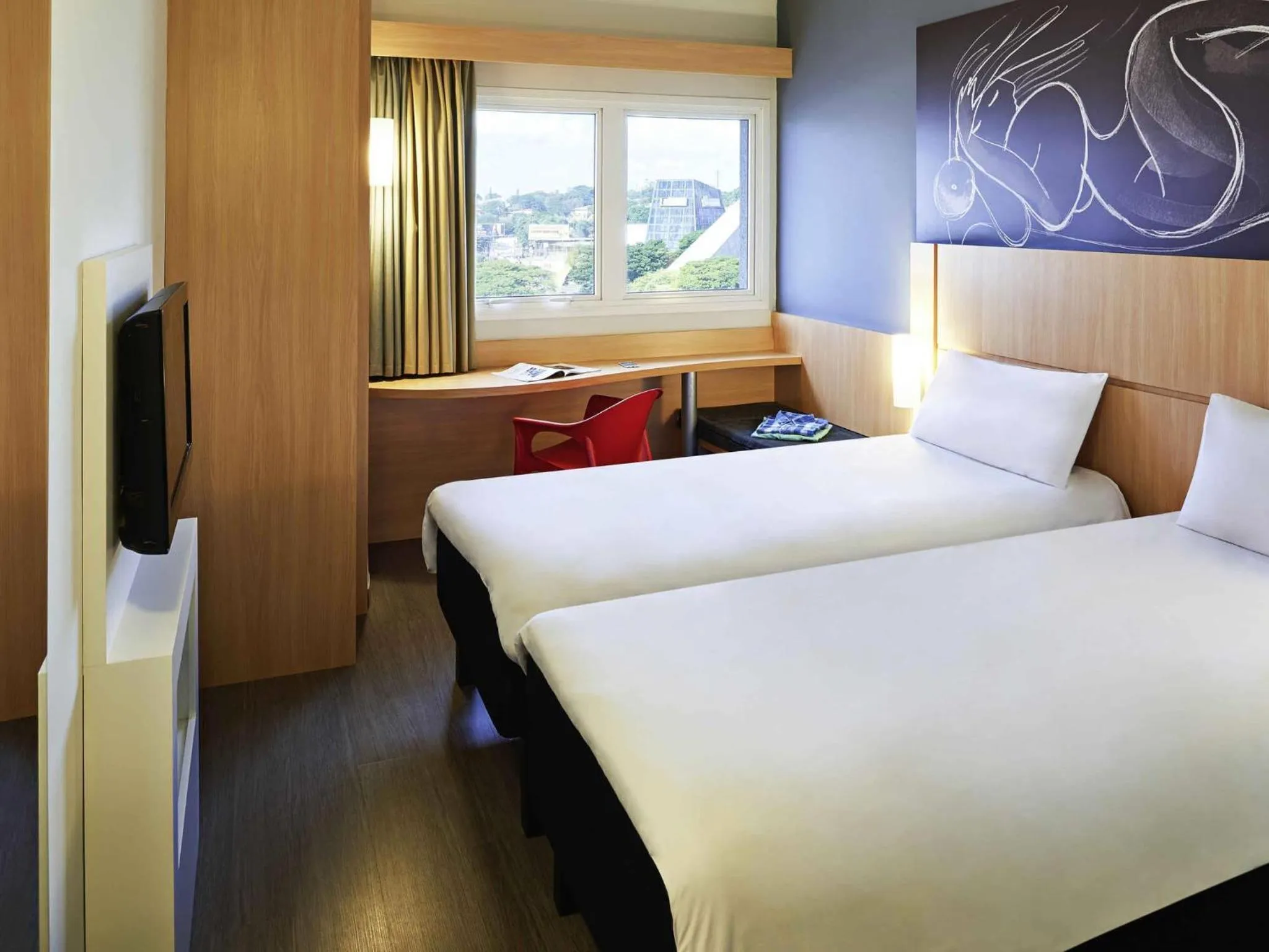 Bedroom, Bed in ibis Goiânia