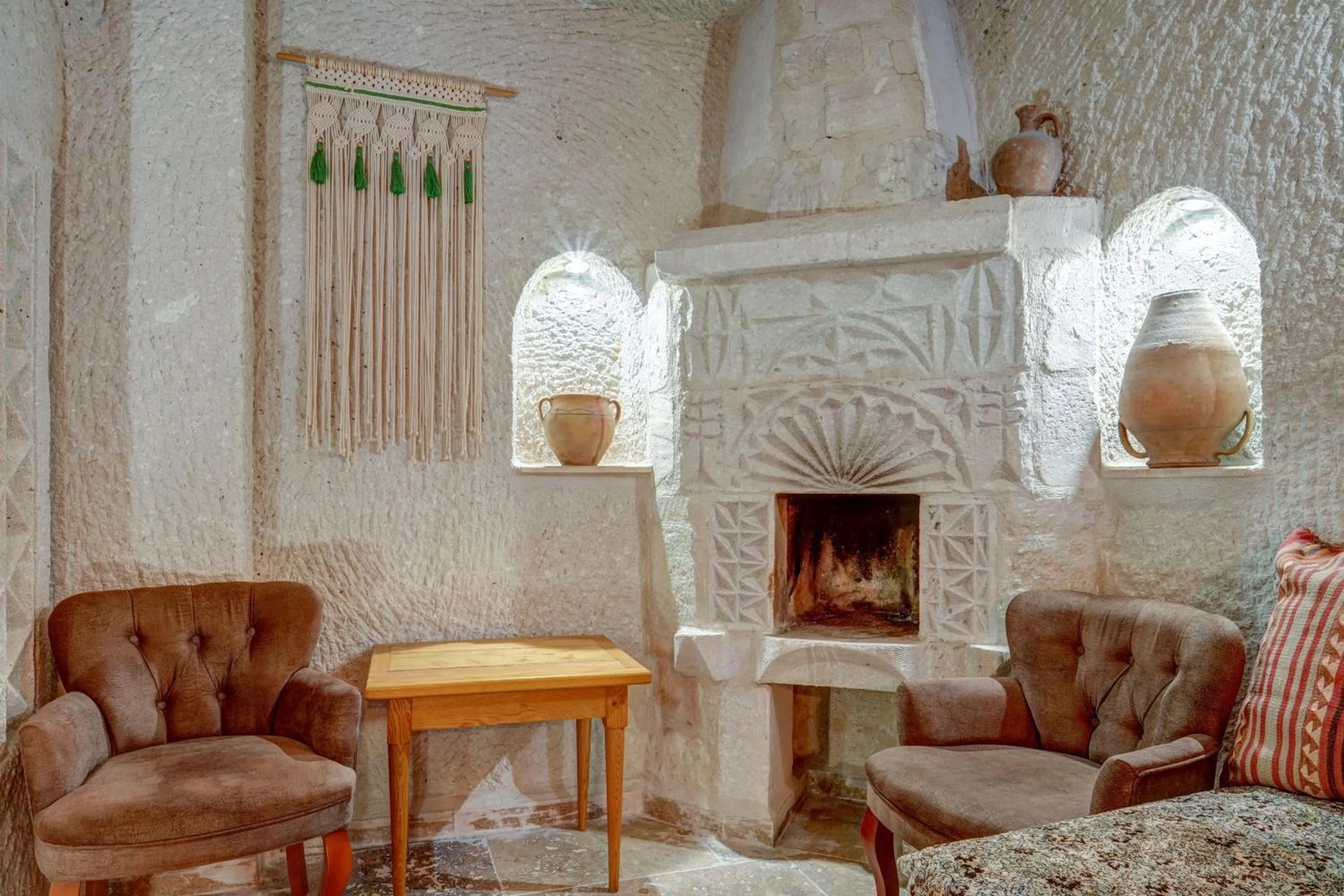 Seating area in Avilla Cave Hotel