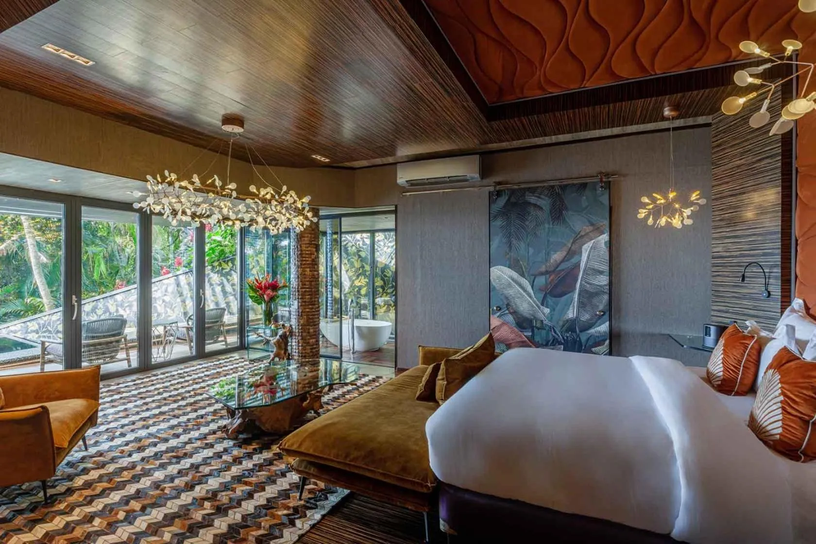 Balcony/Terrace, Bed in Makanda by The Sea Hotel Adults Only