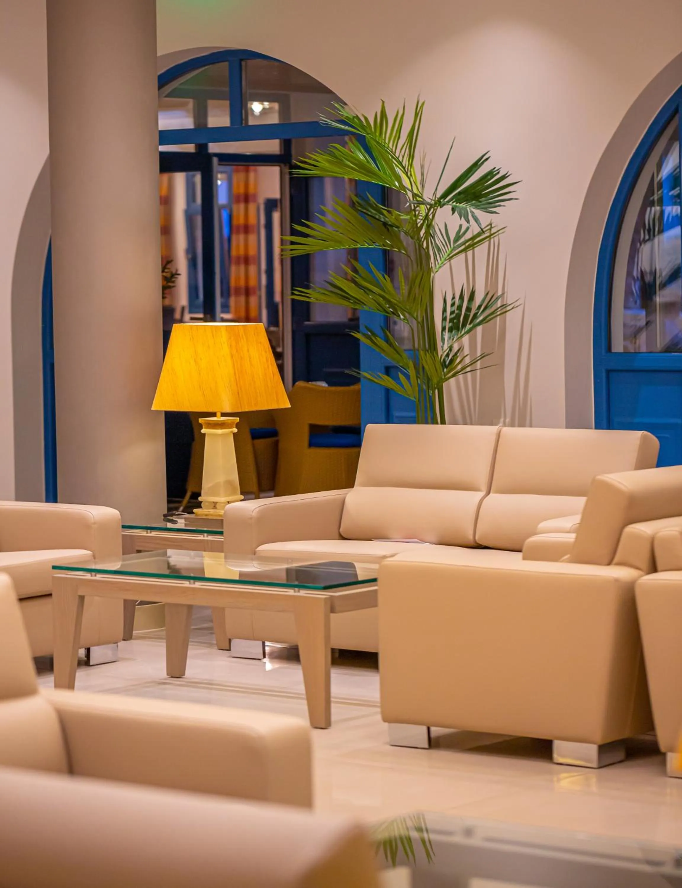 Communal lounge/ TV room in Lagas Aegean Village