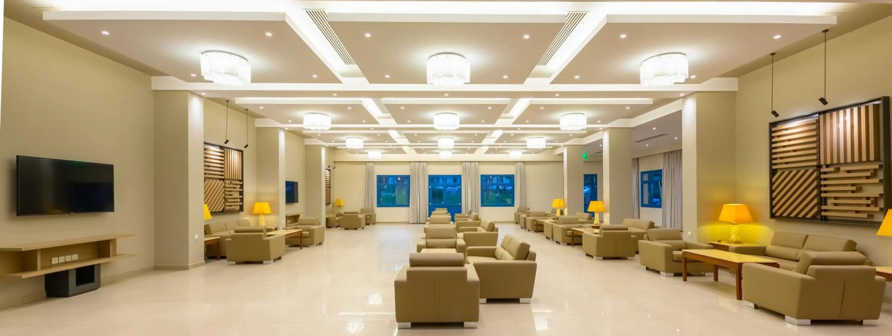 Communal lounge/ TV room in Lagas Aegean Village