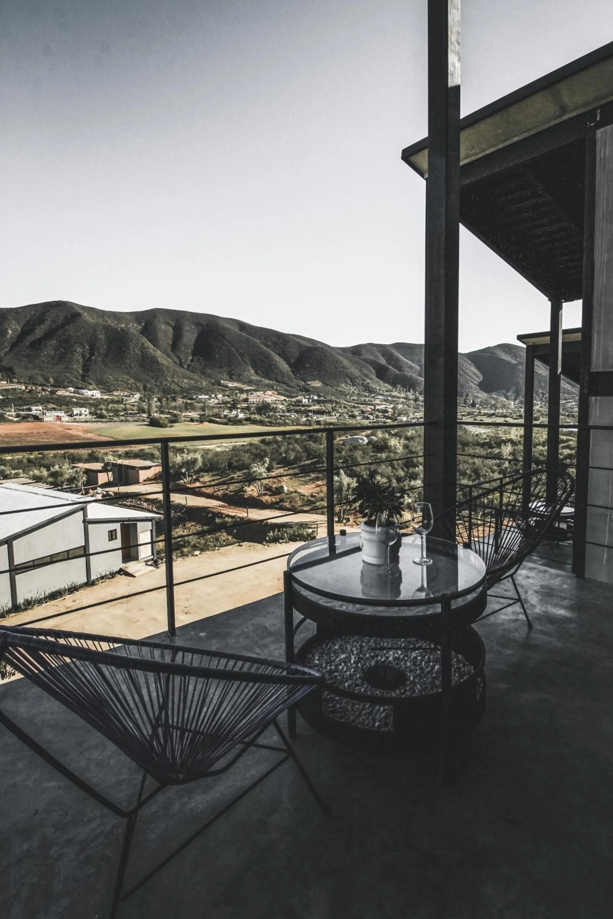 Balcony/Terrace in Origen75 Loft - Villas - Skypool - Viñedo, Valle de Guadalupe