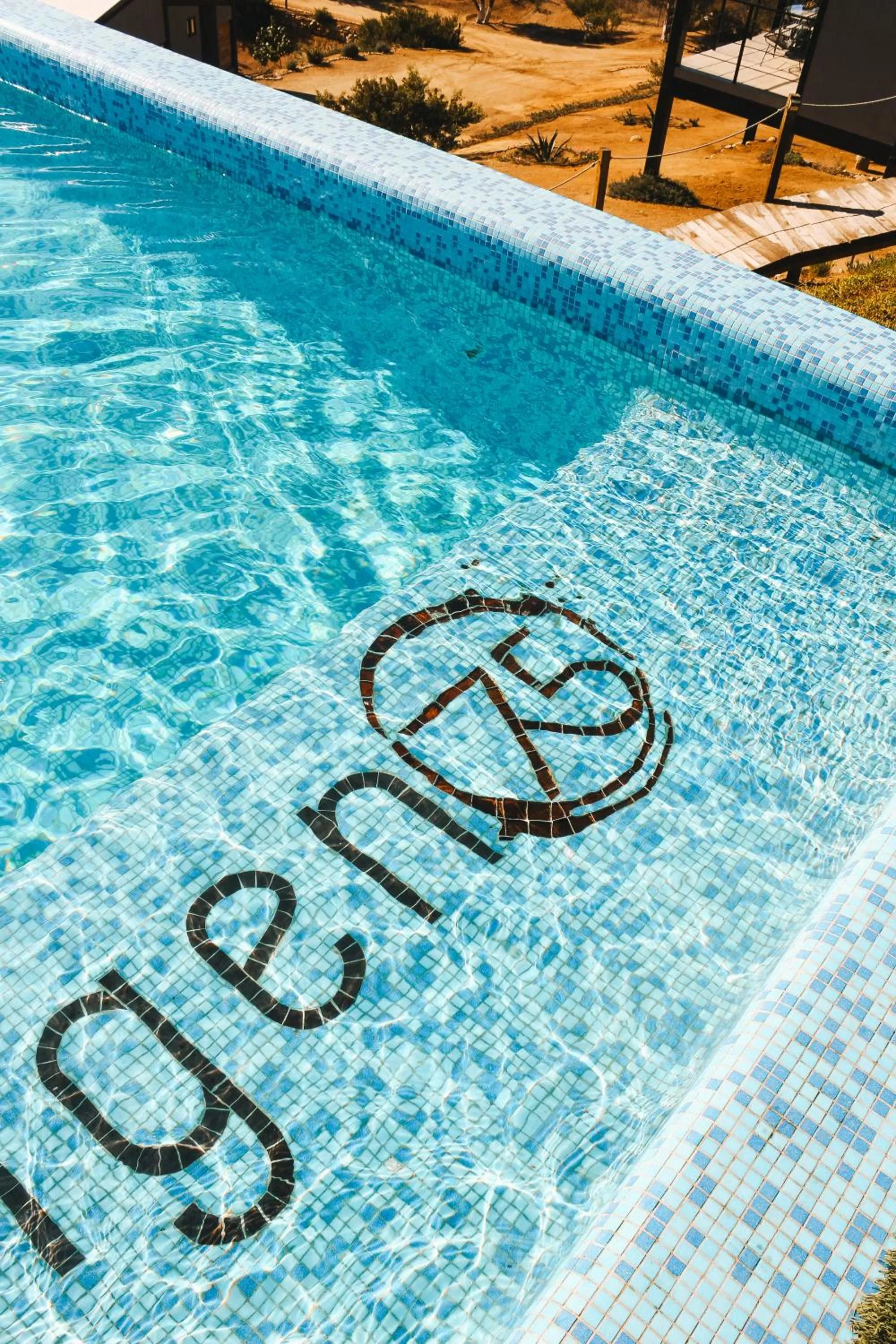 Pool view in Origen75 Loft - Villas - Skypool - Viñedo, Valle de Guadalupe