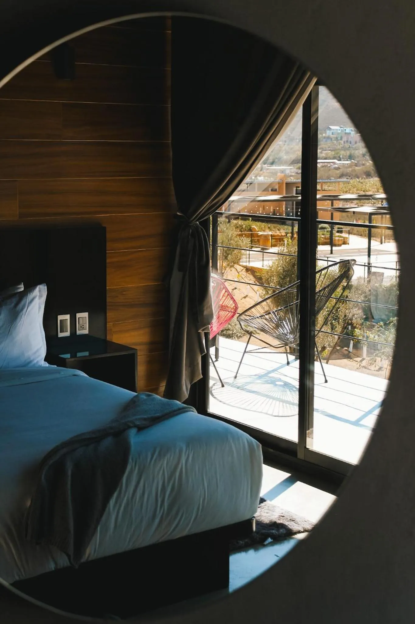 Bed in Origen75 Loft - Villas - Skypool - Viñedo, Valle de Guadalupe