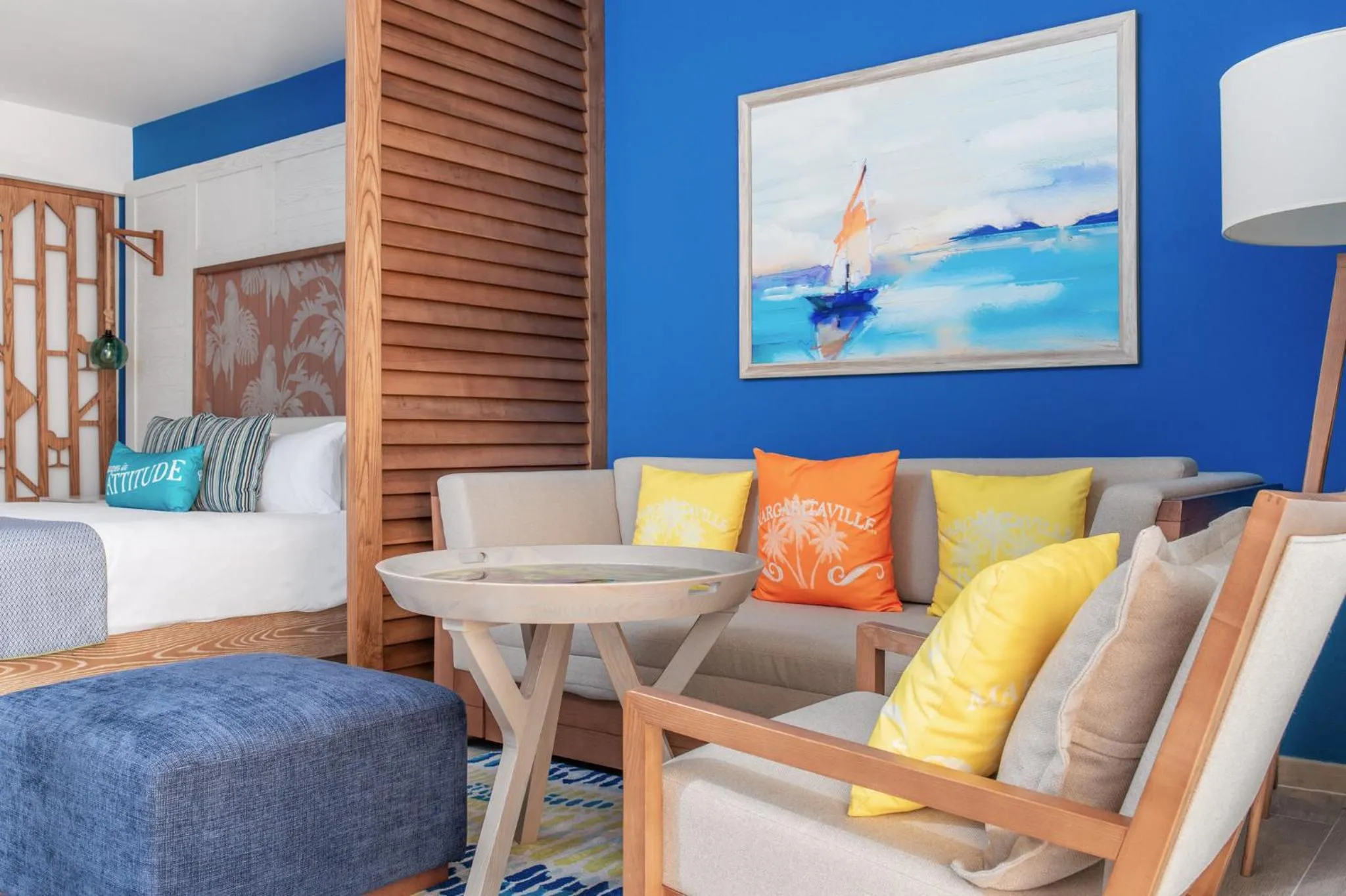 Living room in Margaritaville Beach Resort Cap Cana Hammock - An Adults Only All-Inclusive Experience
