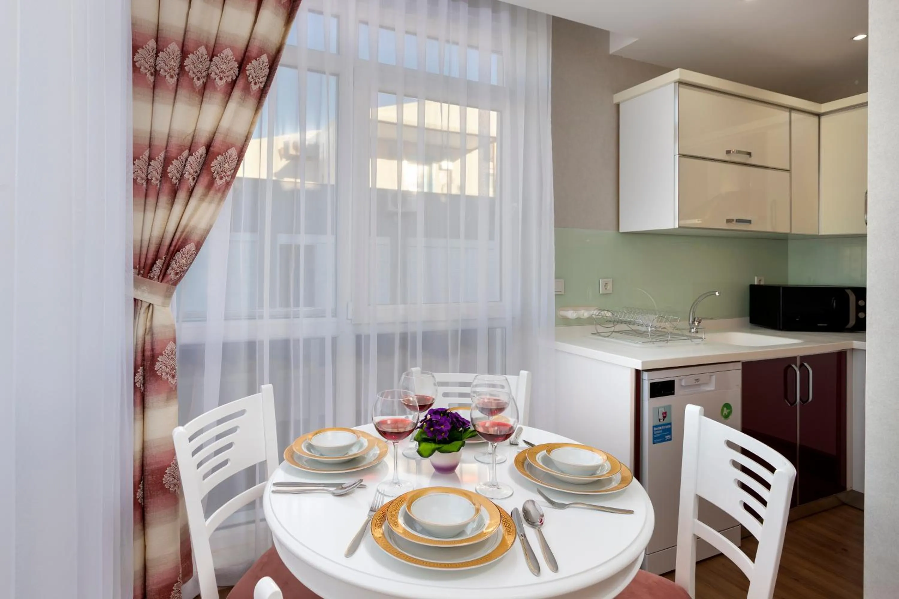 Kitchen or kitchenette in Onix Apart Hotel