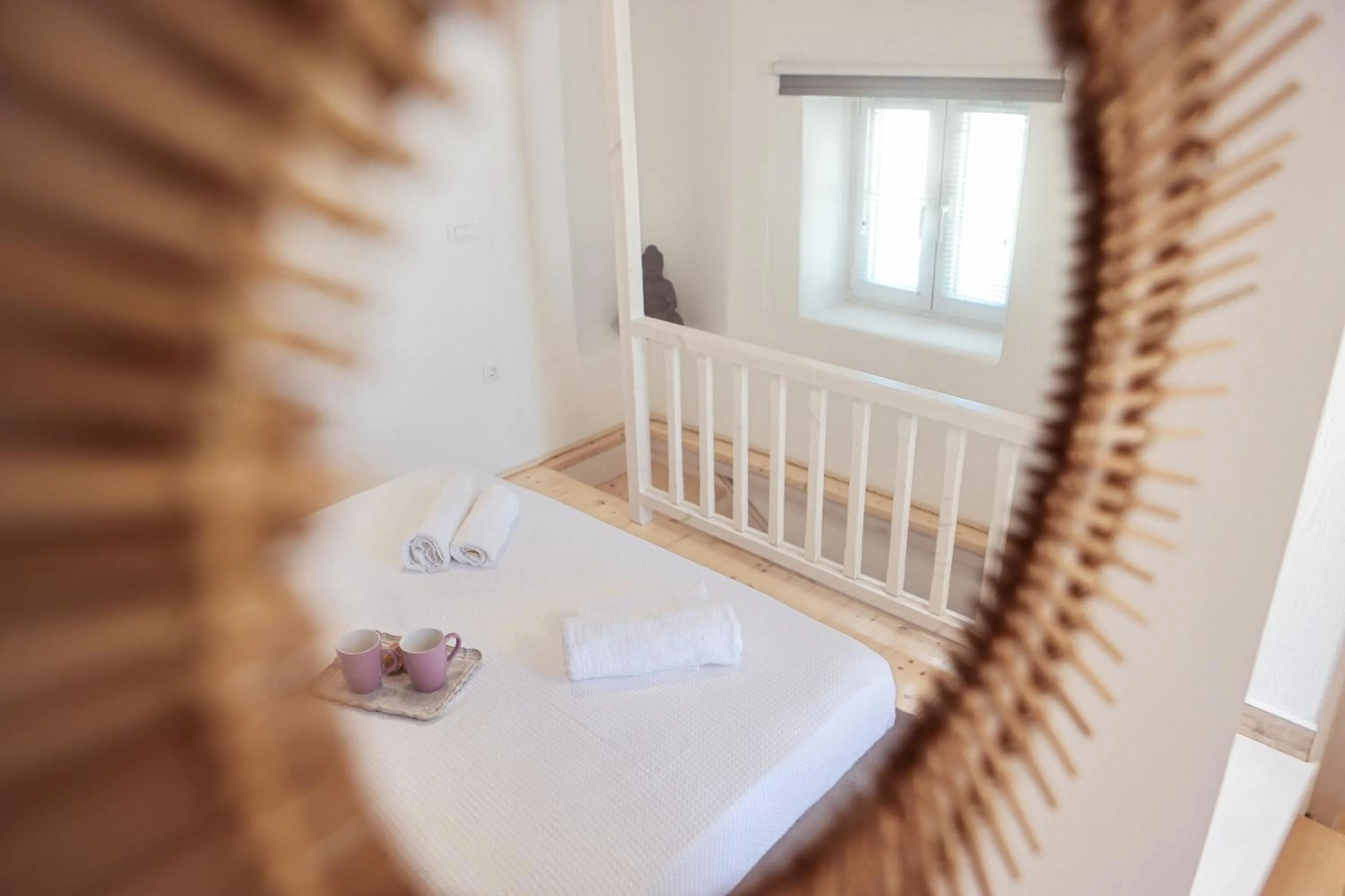 Bed in Whitelist Maisonette I and II in Mykonos Town
