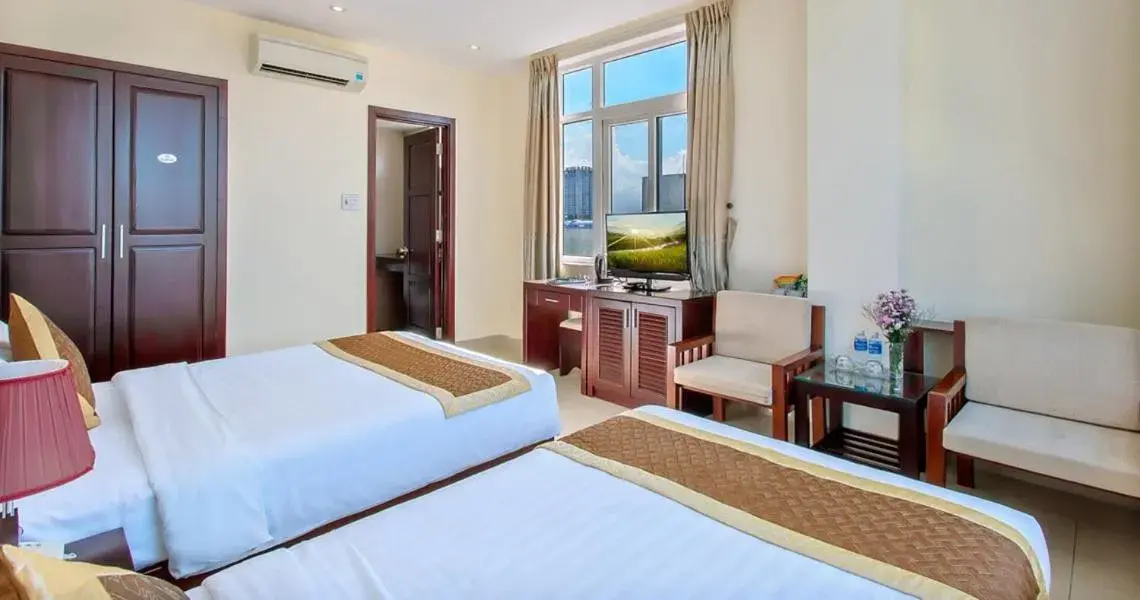 City view, Bed in Sunview Beach Hotel Danang City view, Bed in Sunview Beach Hotel Danang
