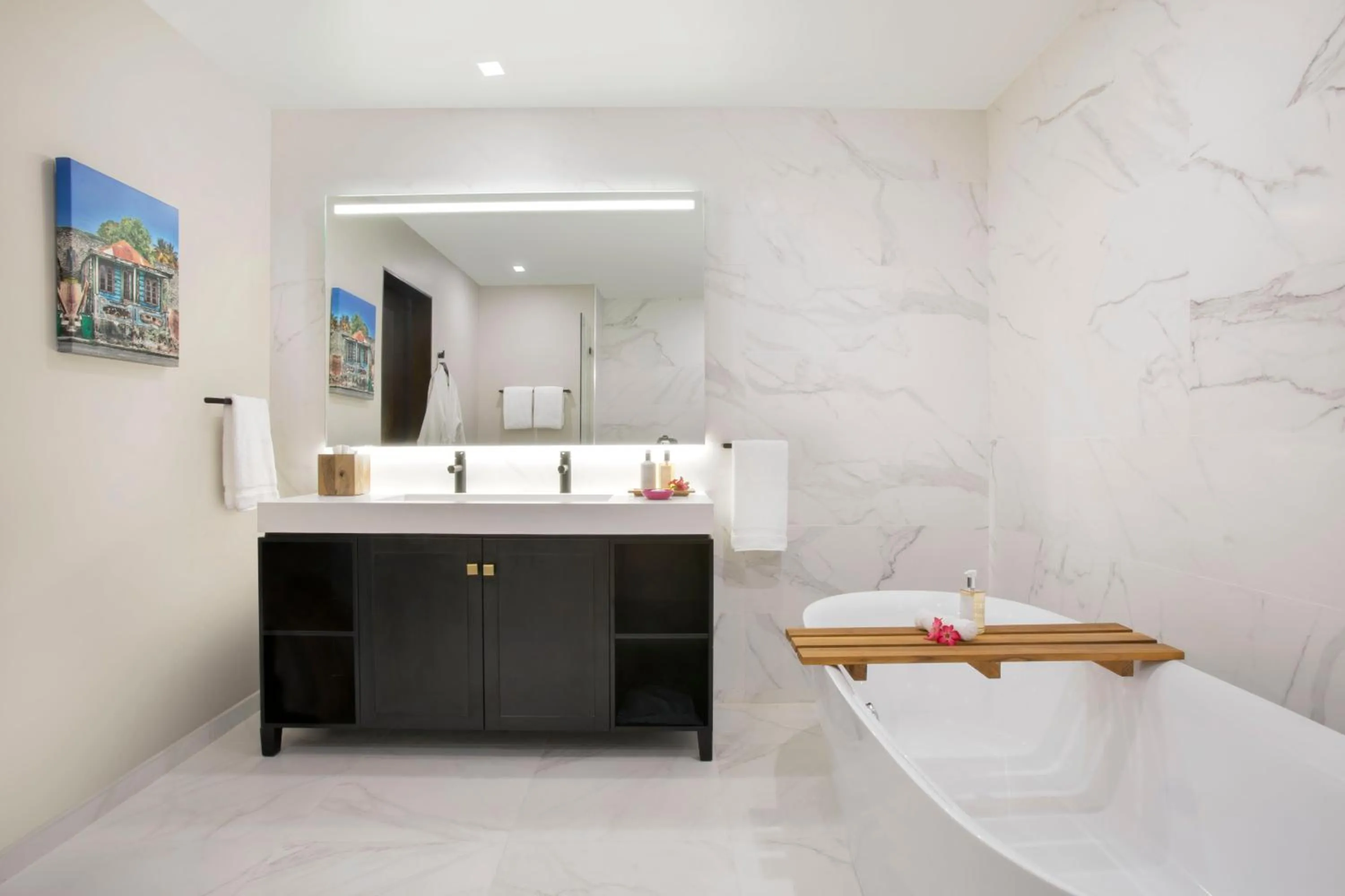 Bathroom, Bed in O2 Beach Club & Spa All Inclusive by Ocean Hotels