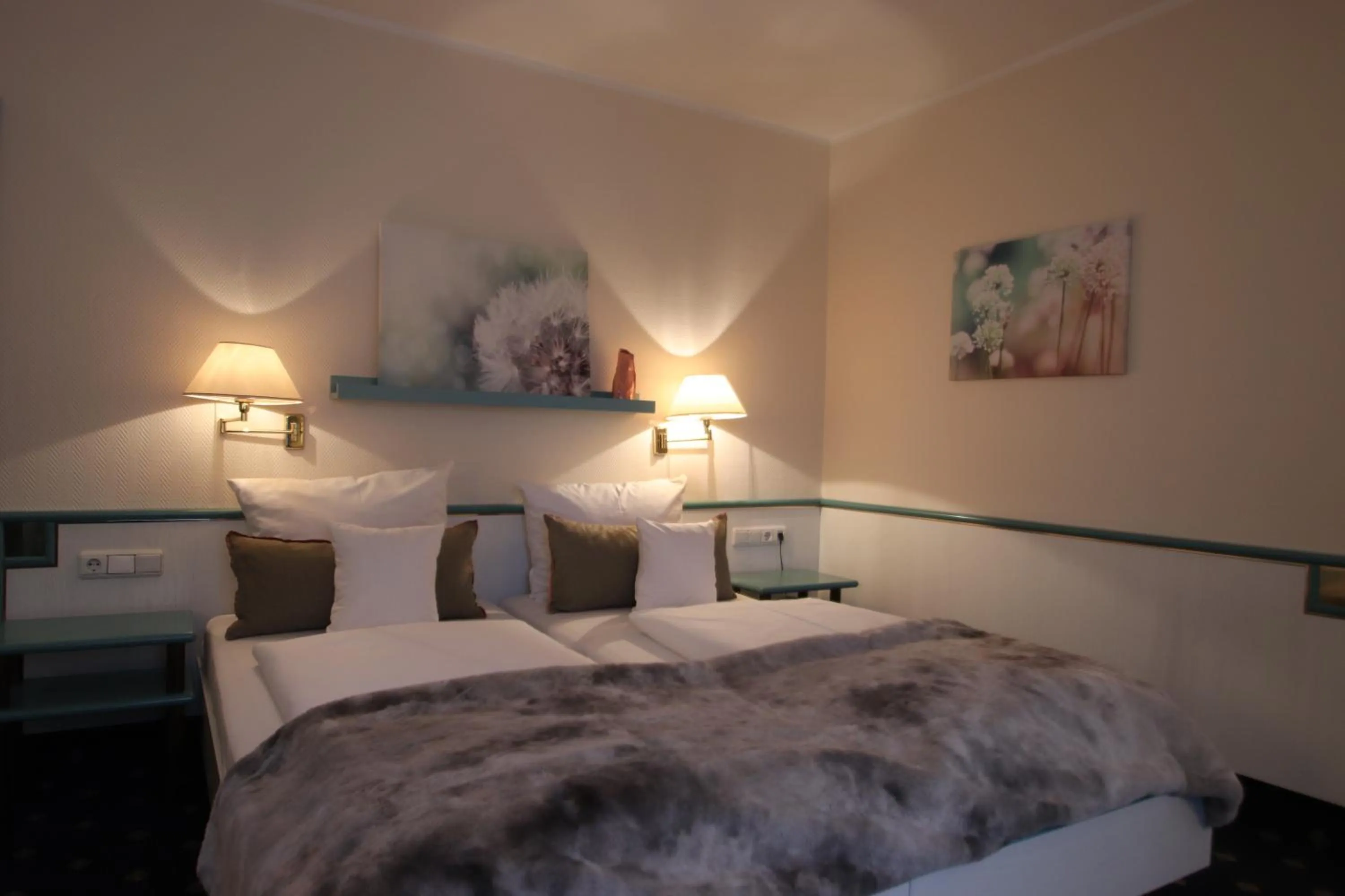 Bed in PANORAMA Hotel Heimbuchenthal