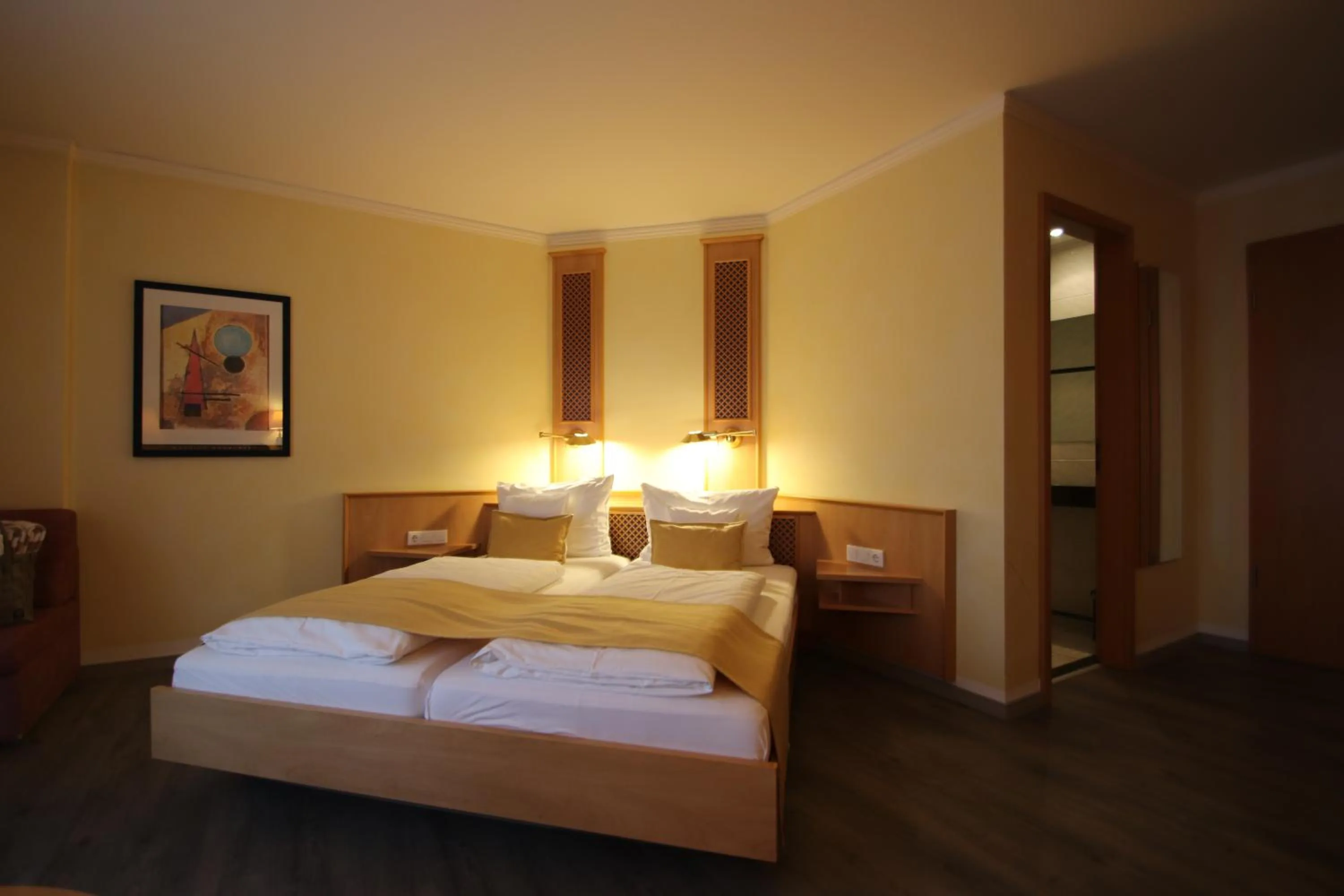 Bed in PANORAMA Hotel Heimbuchenthal