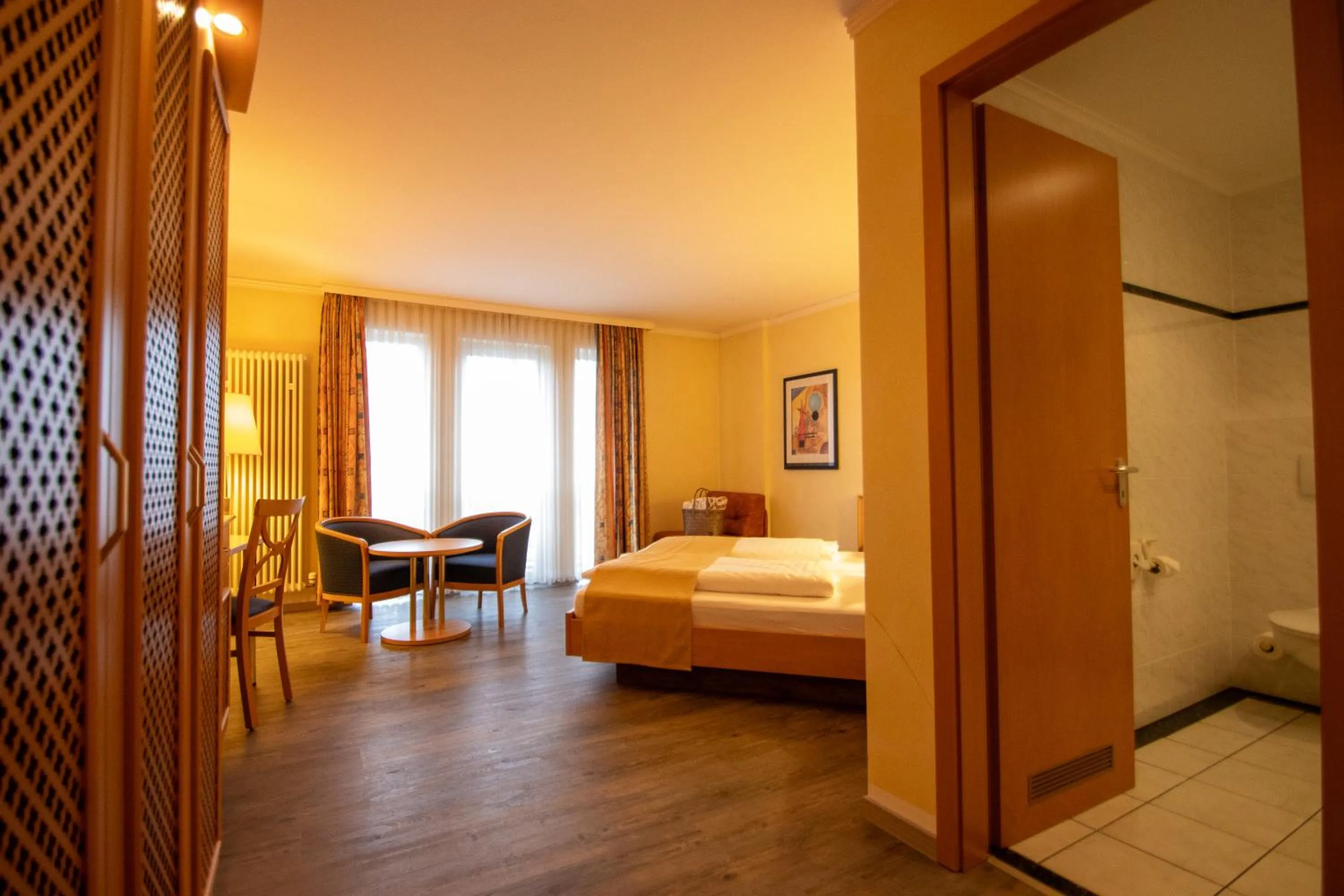 Bed in PANORAMA Hotel Heimbuchenthal