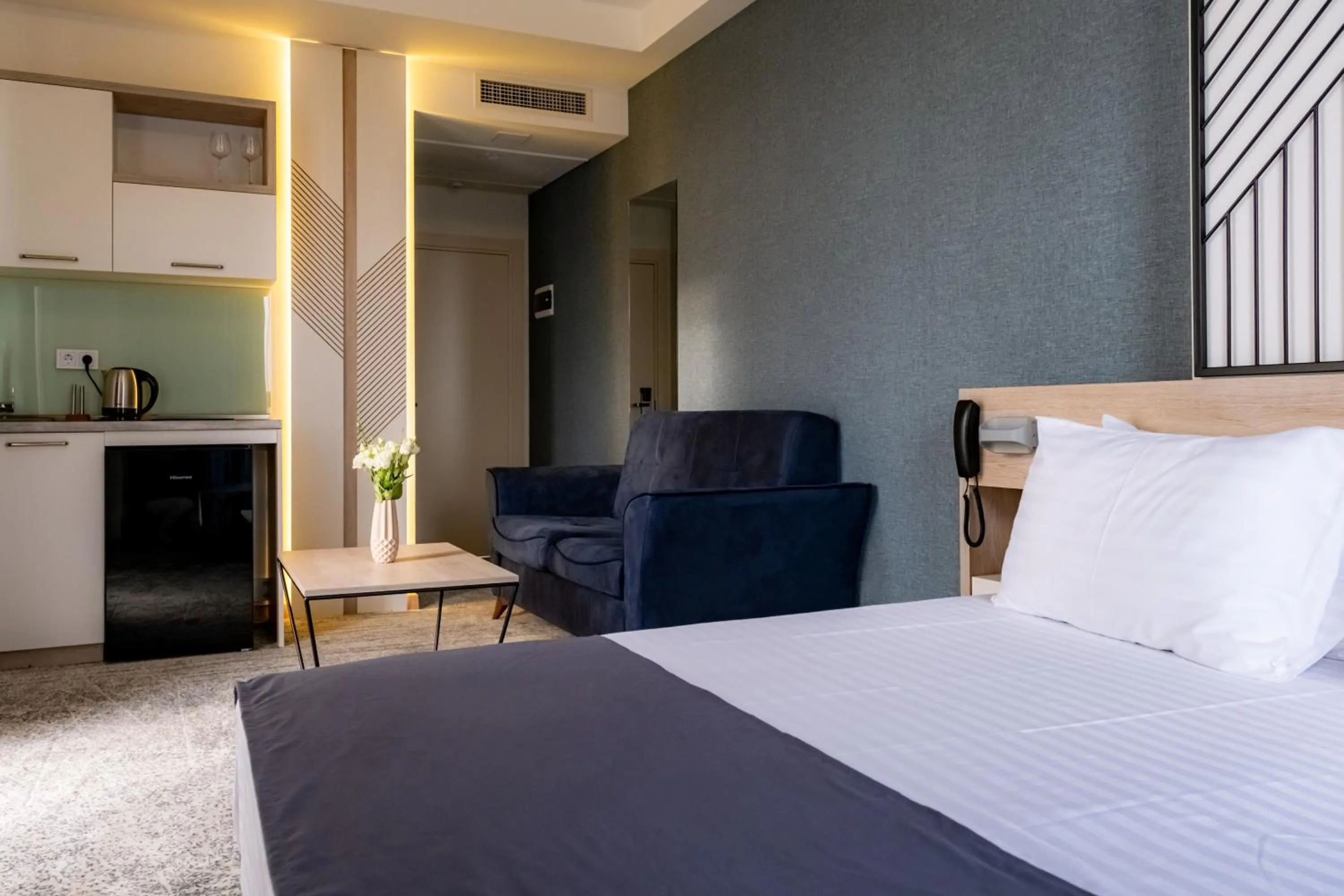 Bed in Rooftop Apart-Hotel