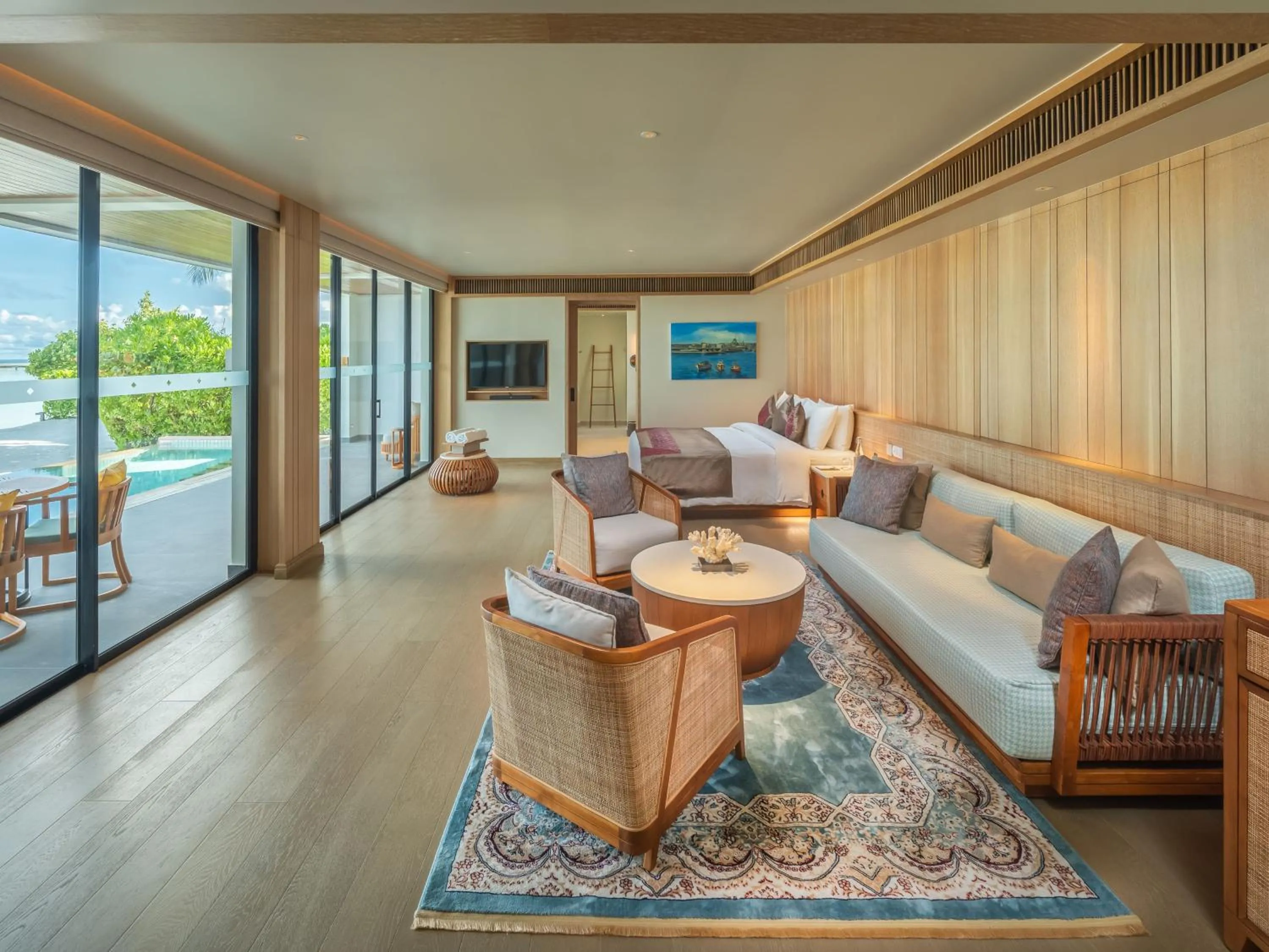 Patio in Kuda Villingili Maldives, Free Return Transfers 03 nights & above