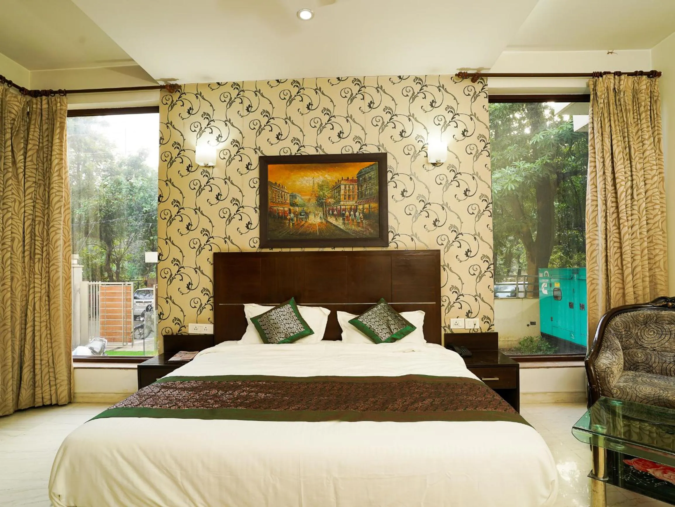 Bed in Lime Tree Hotel Sushant Lok Gurgaon Sector 29 Next to IFFCO CHOWK metro