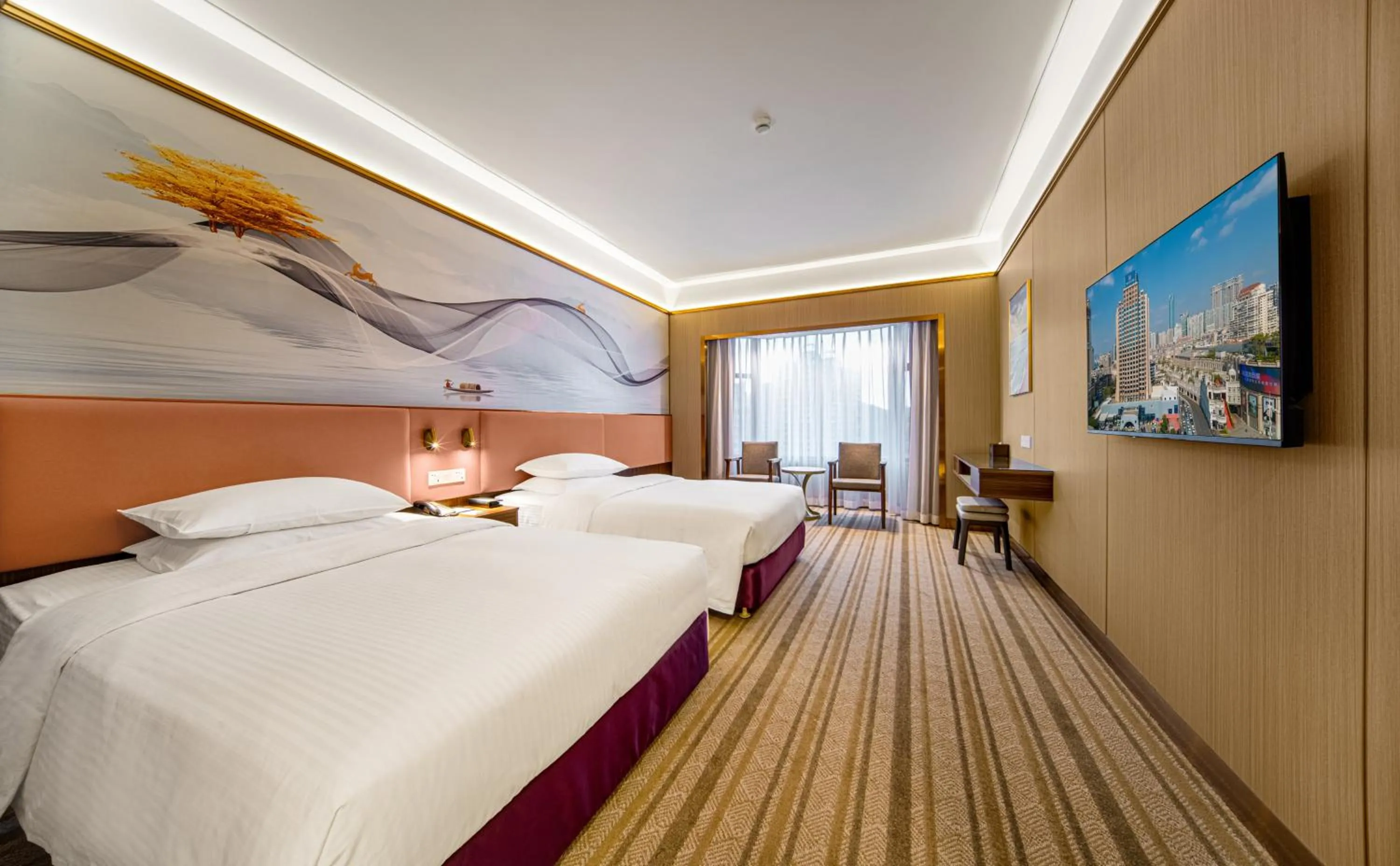 Photo of the whole room, Bed in Millennium Harbourview Hotel Xiamen