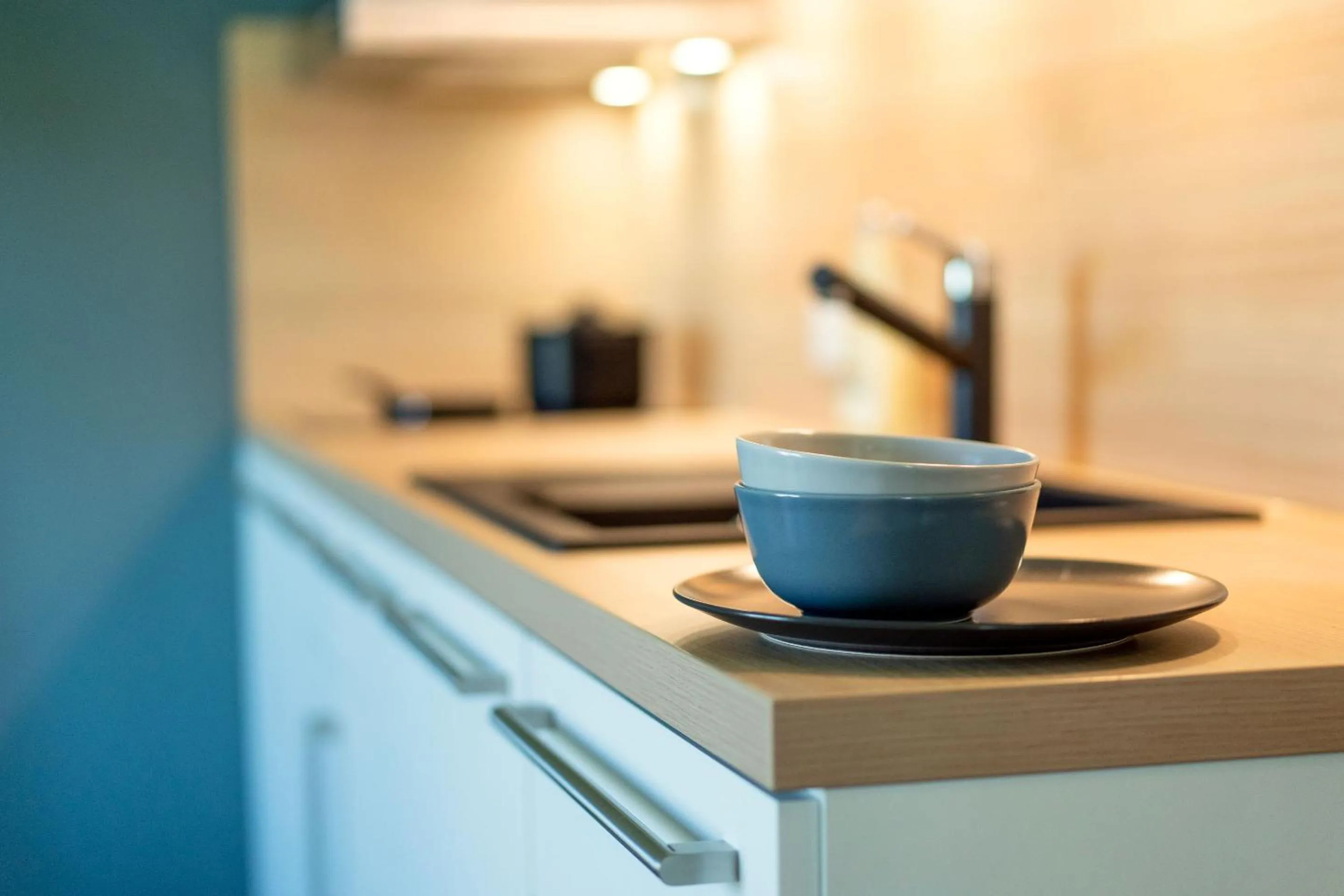 Kitchen or kitchenette in KONCEPT HOTEL Neue Horizonte