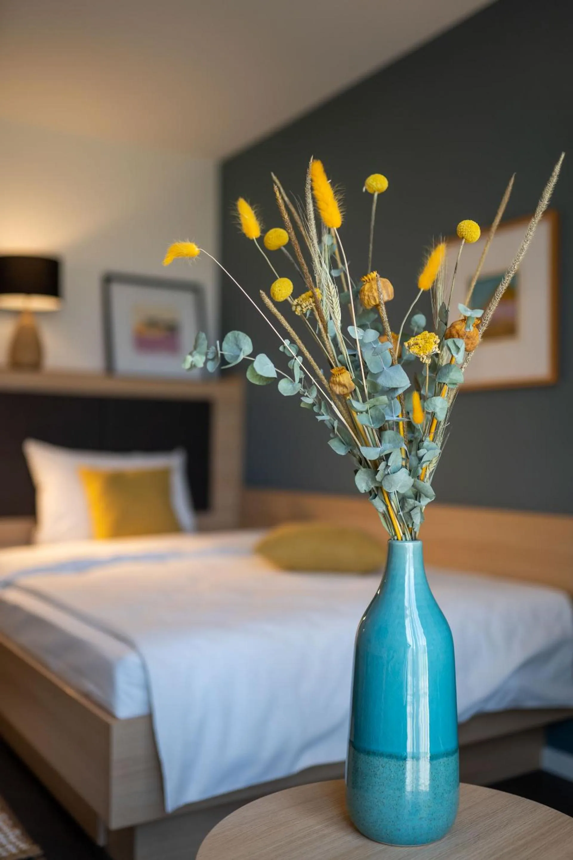 Decorative detail, Bed in KONCEPT HOTEL Neue Horizonte