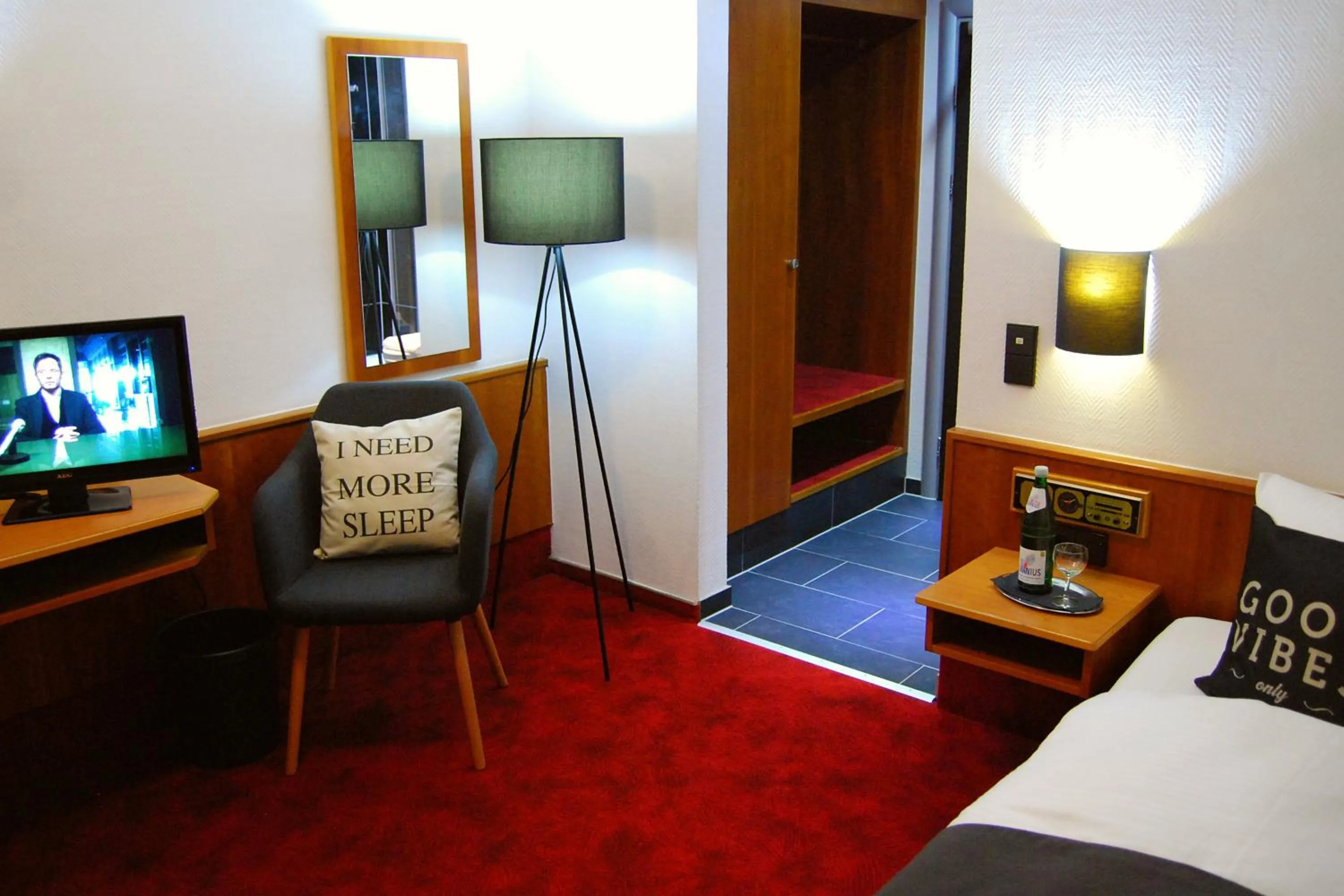 Photo of the whole room, Bed in Parkhotel Bergheim