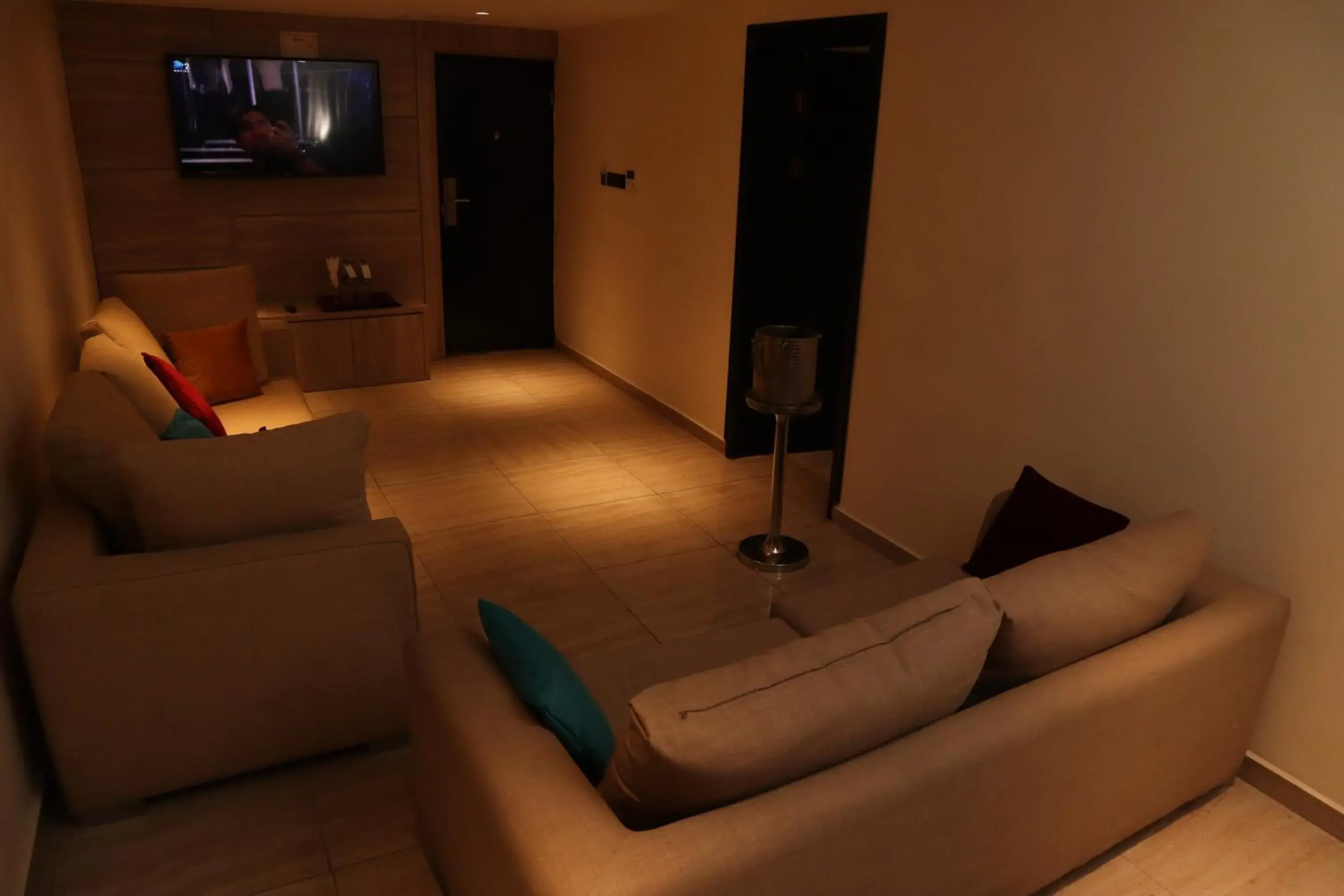 Seating area in Monty Suites Calabar Seating area in Monty Suites Calabar