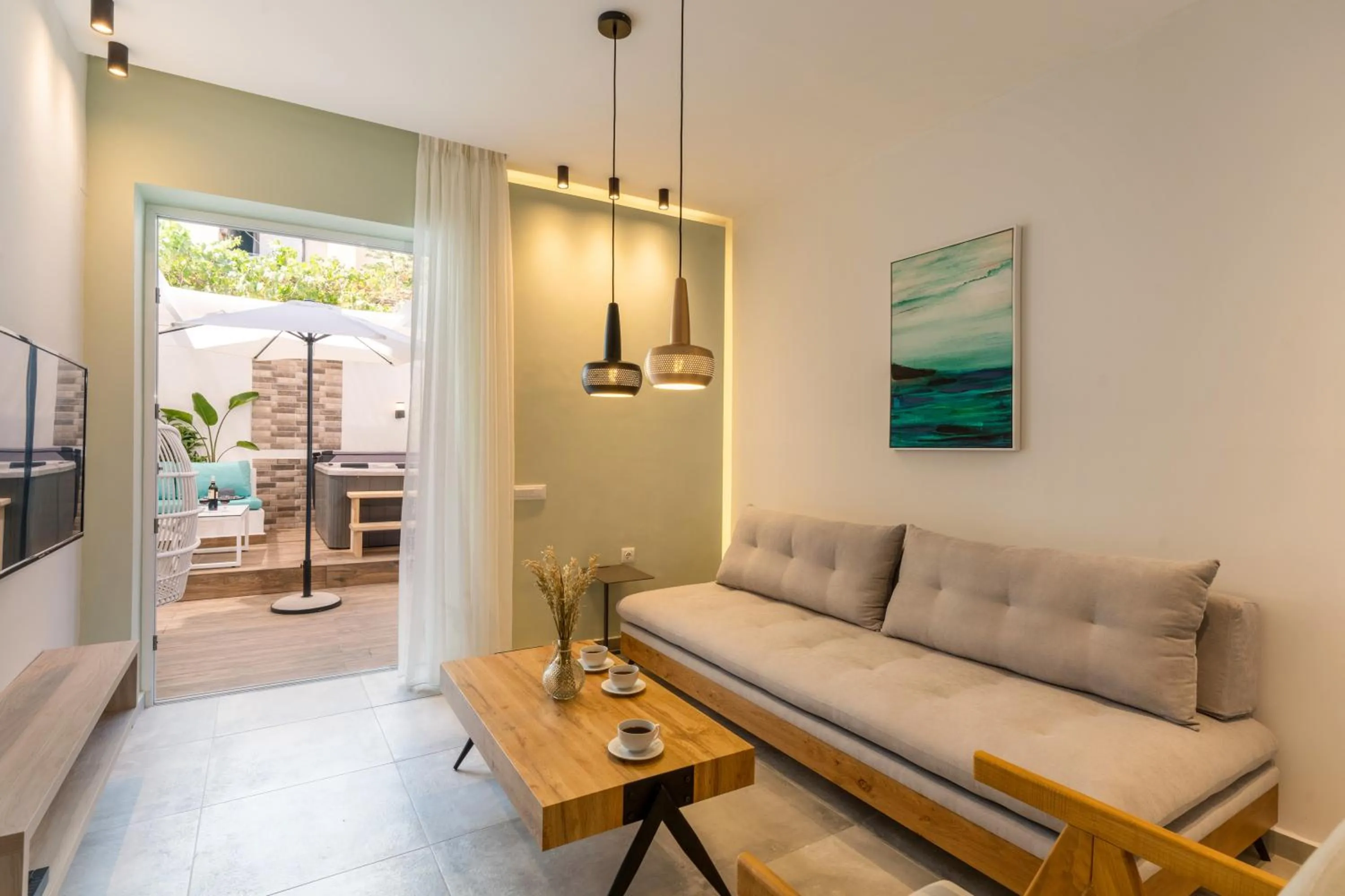 Living room in City and Sand Suites