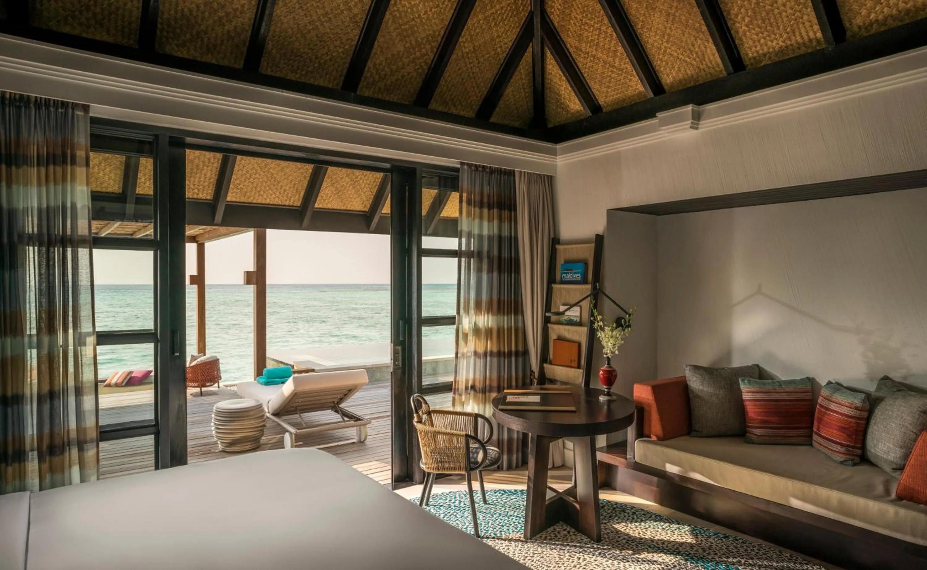 Bed in Four Seasons Resort Maldives at Kuda Huraa